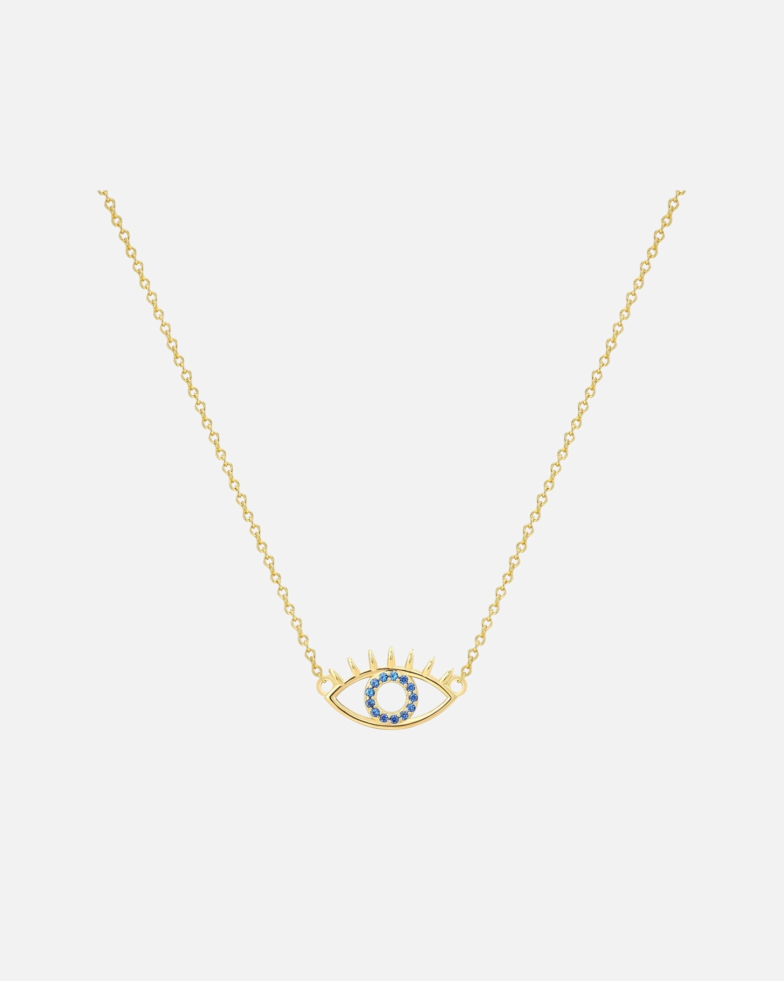 Collier for FemmeGlanzstücke MünchenChaîne Œil omniscient en Argent sterling en Or jaune40,0 cm Basiskette + 5,0 cm Verlängerung