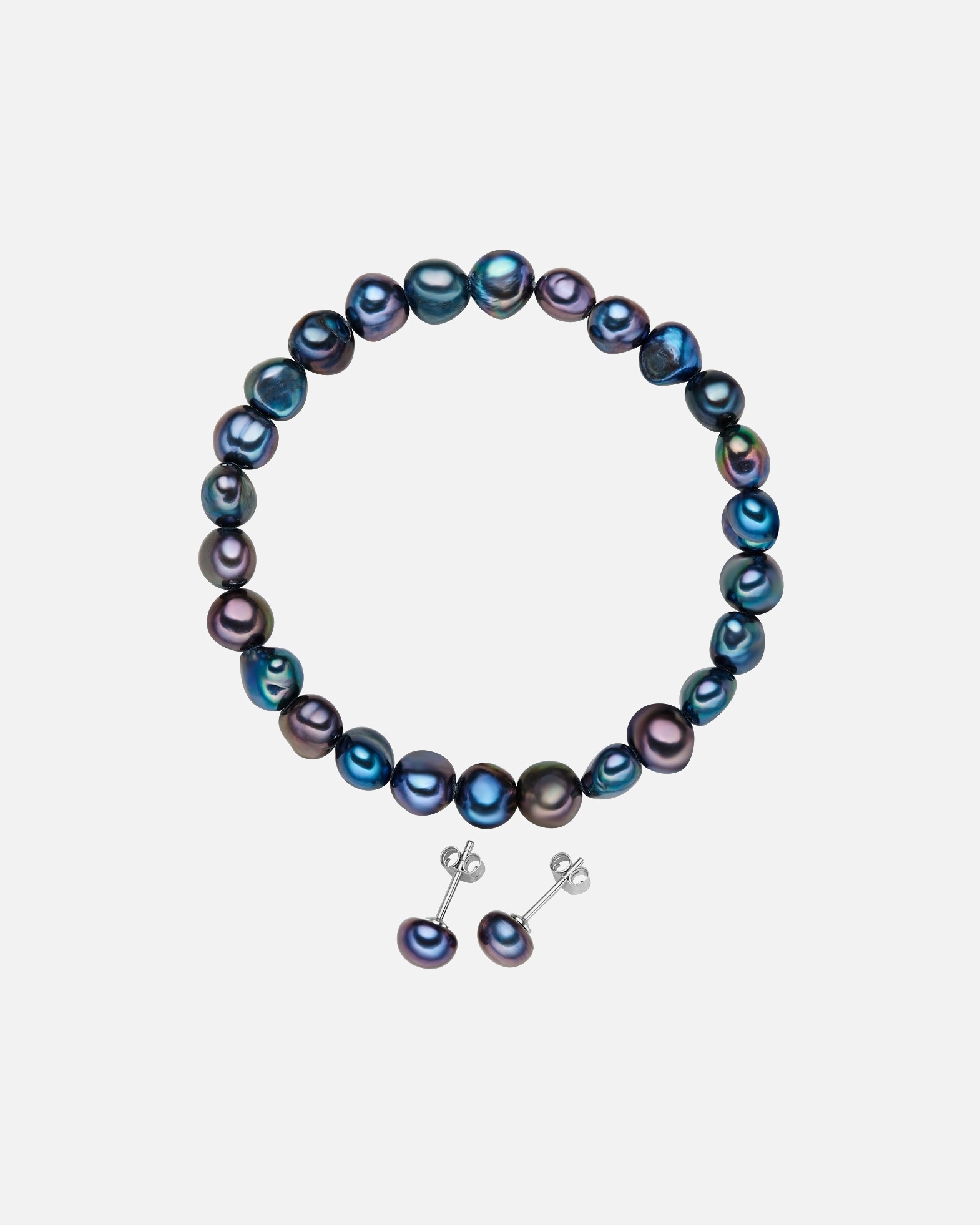 Bijoux for FemmeEnsemble de perles Perle de culture d'eau douce Perle de culture d'eau douce en Bleu7,5 mm