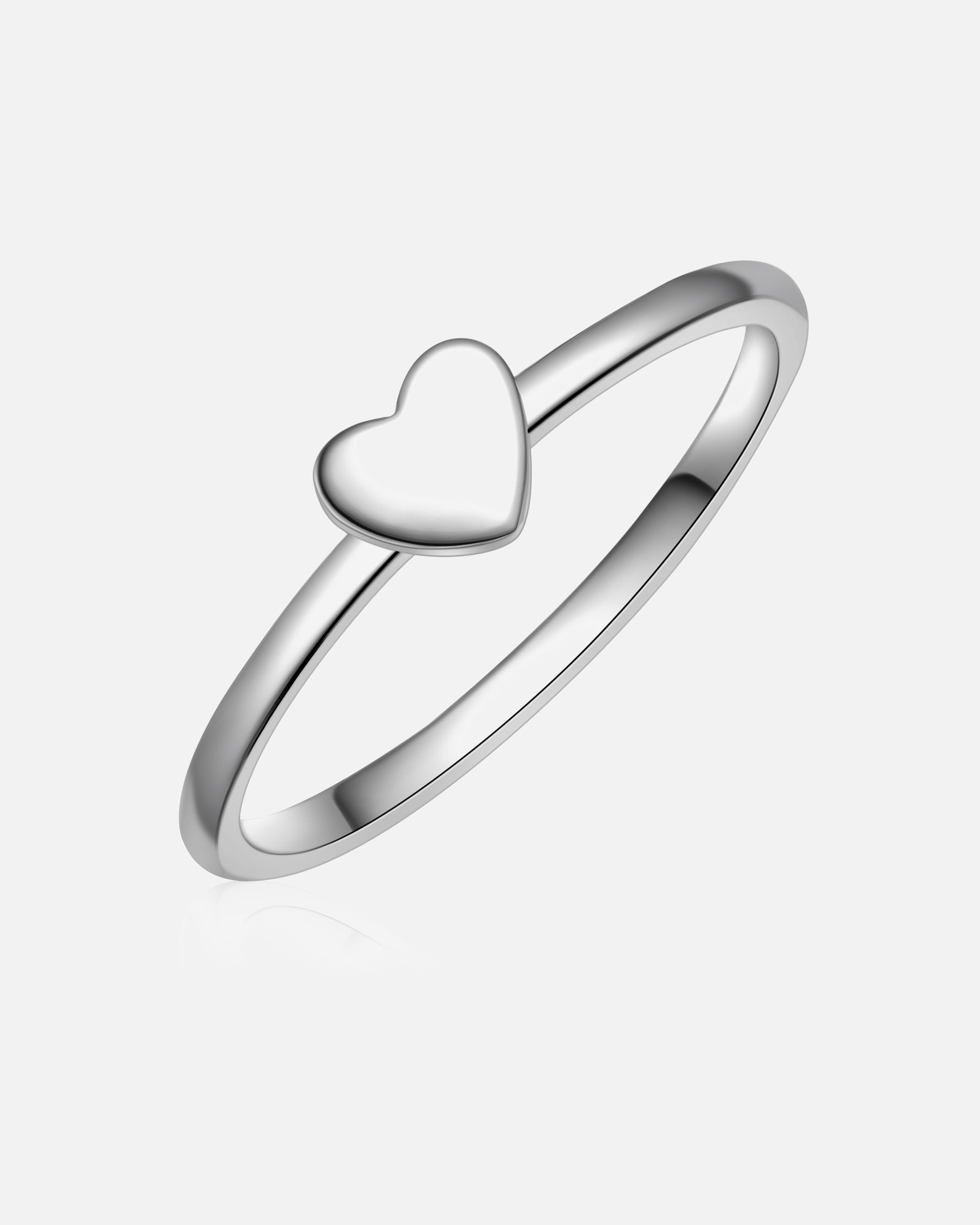 Ring für Weiblich Trilani Ring Herz aus Sterling Silber in silber 56