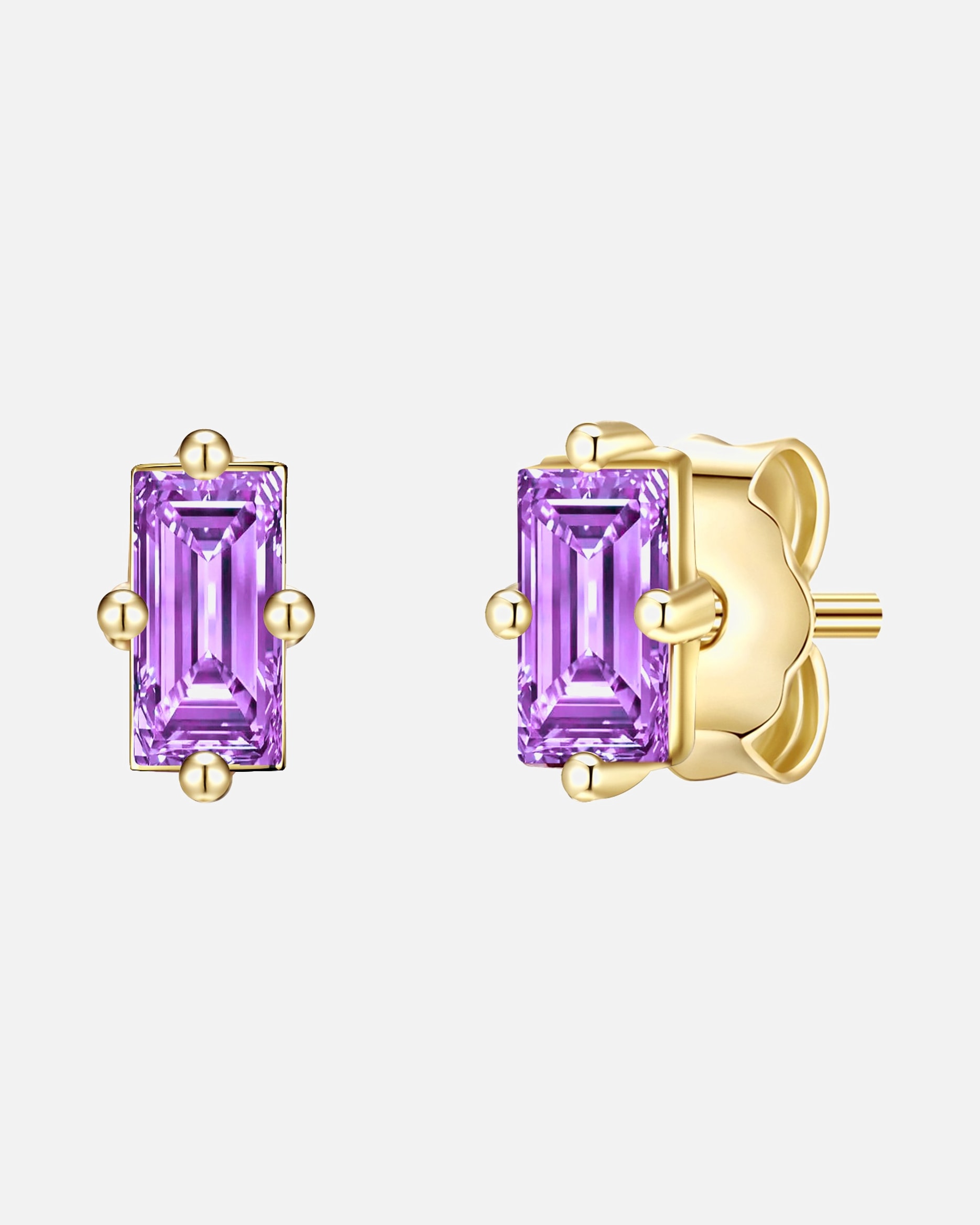 Boucle d'oreilles for FemmeGlanzstücke MünchenPuces d'oreilles en argent Argent sterling Oxyde de zirconium (CZ) en Or jaune4,9 mm