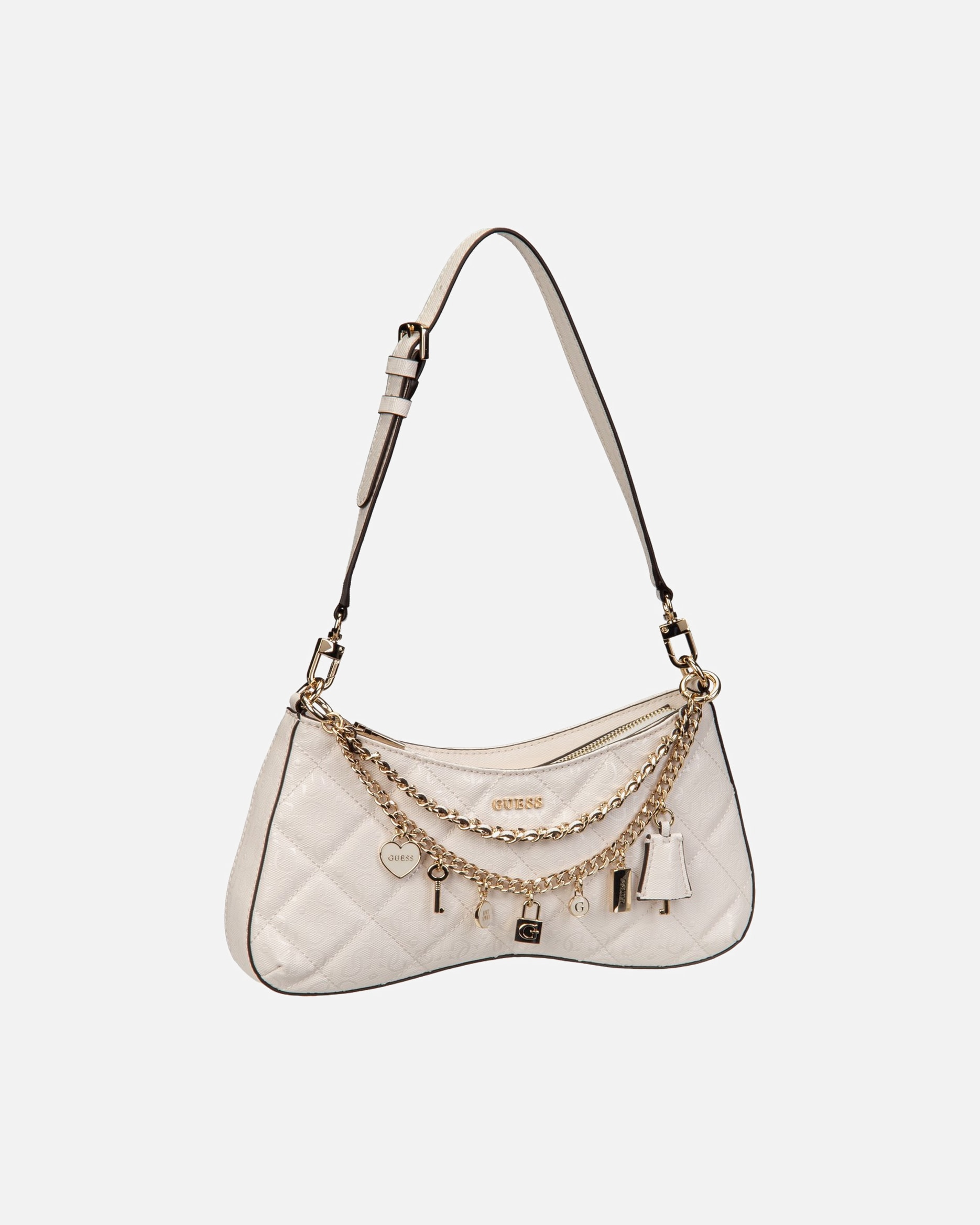 Handtasche für Weiblich Guess Libby Schultertasche off white