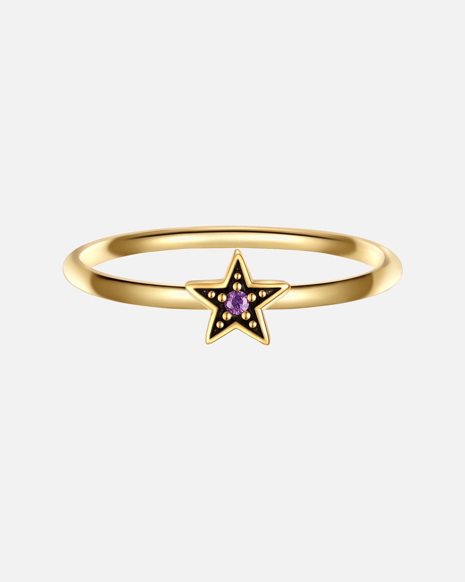 Bague for FemmeGlanzstücke MünchenBague Étoilé en Argent sterling en Or jaune54