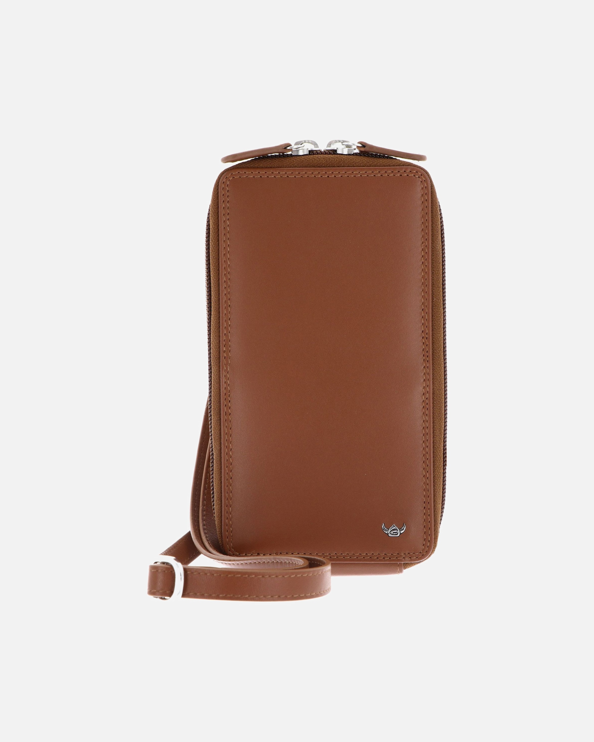 Pochette for FemmeGolden HeadPolo Pochette pour téléphone portable Cuir véritable 9.5 cmcognac