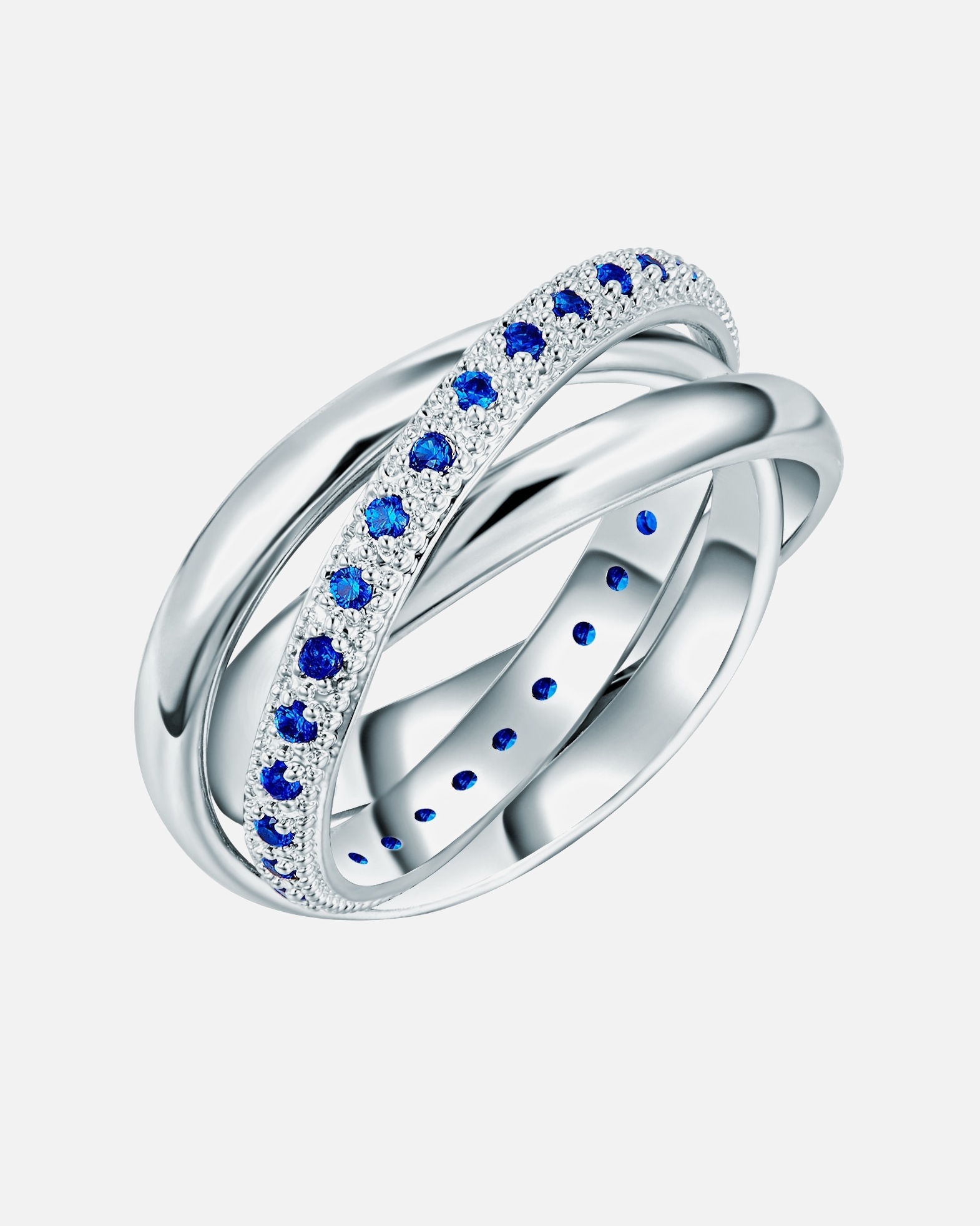 Bague for FemmeBague tendance Laiton Oxyde de zirconium (CZ) en Argent54