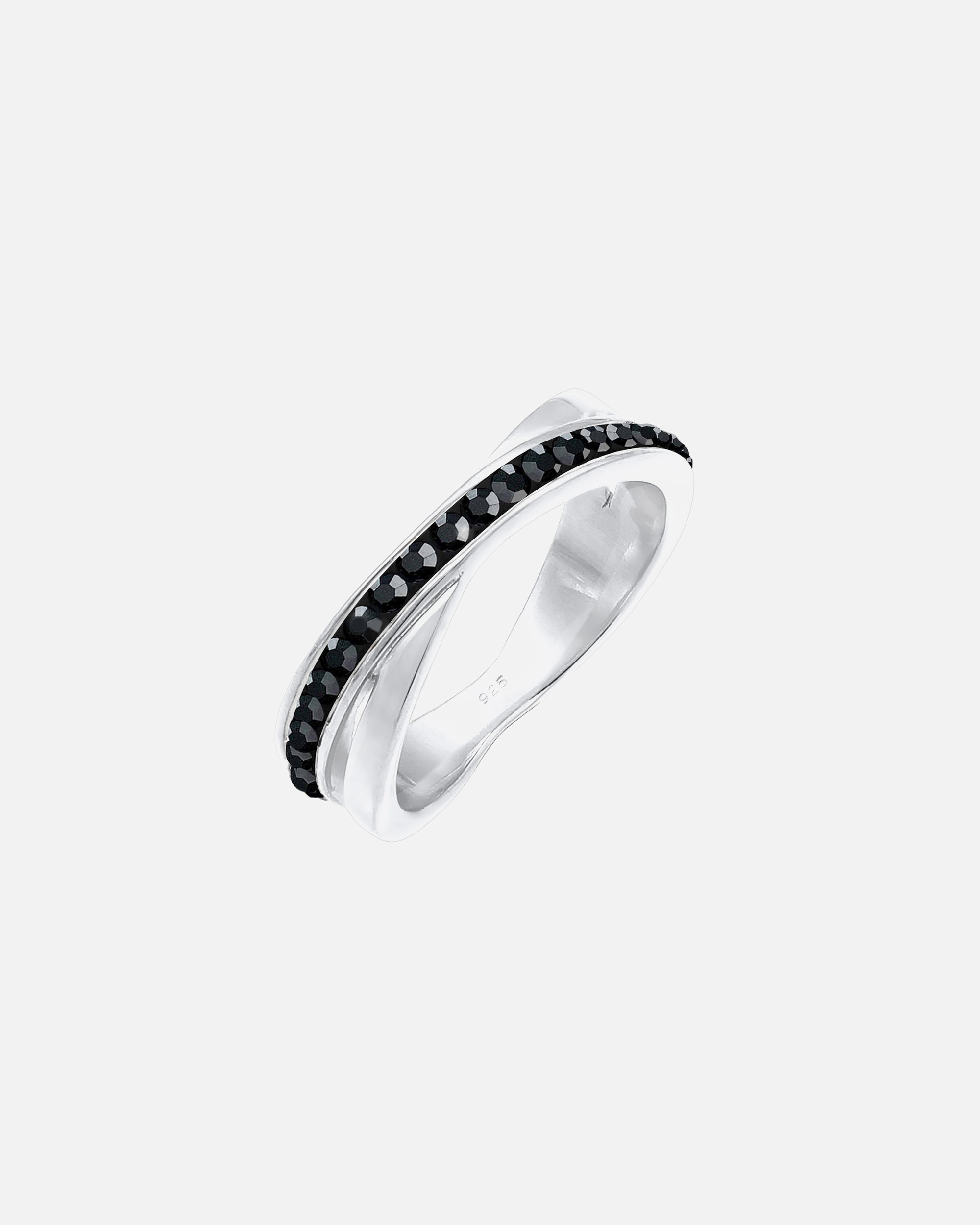 Ring für Weiblich Elli Wickelring Edel 925 Silber, mit Kristallen von Swarovski® 56