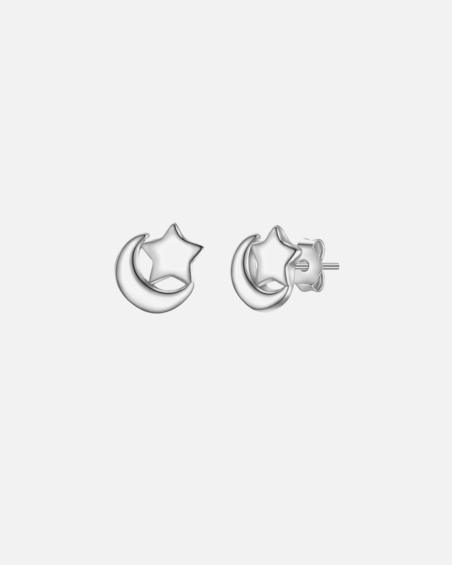 Boucle d'oreilles for FemmeBoucles d'oreilles lune/étoile en argent sterling en argent7,2 mm