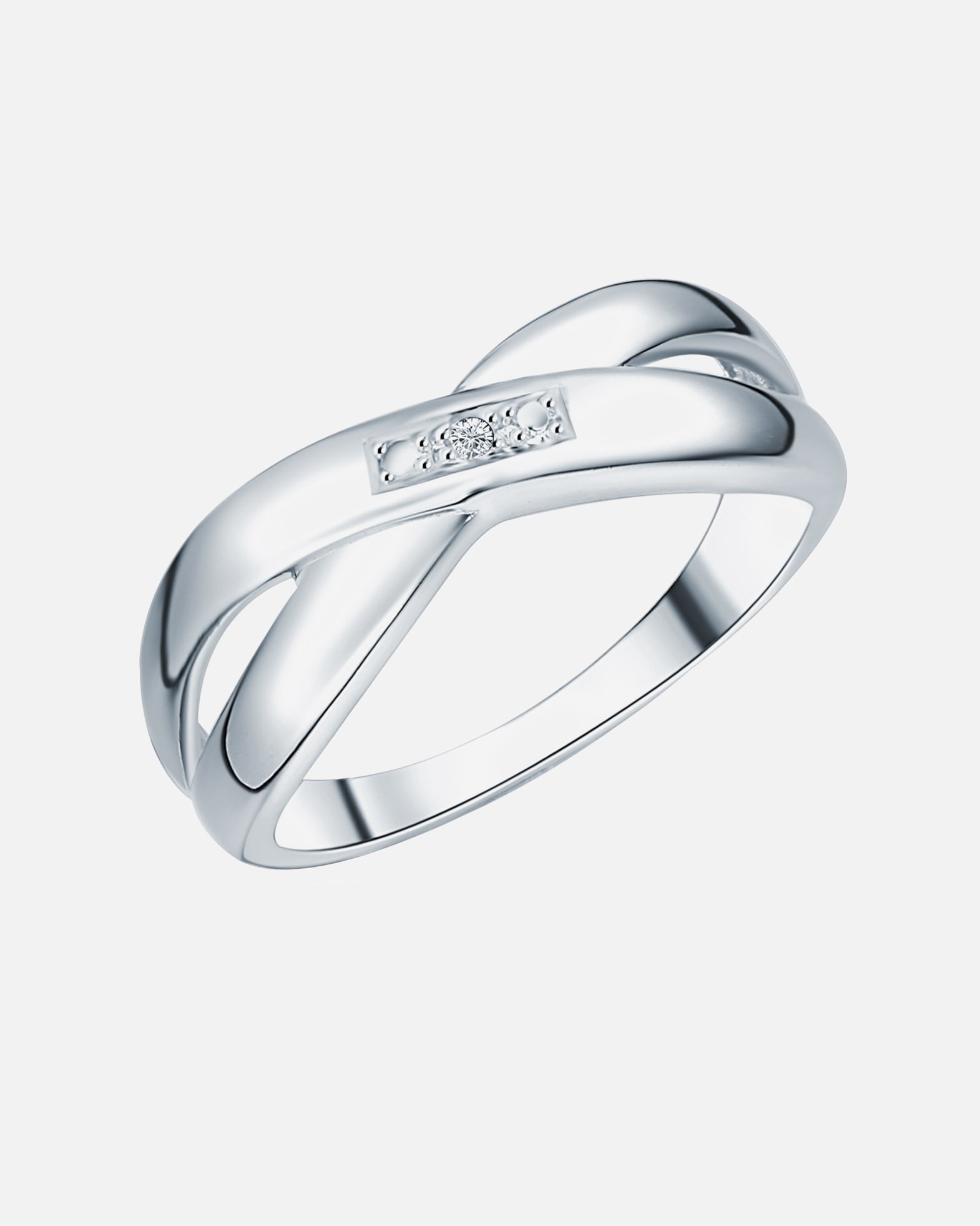 Ring für Weiblich Lulu & Jane Diamant-Ring Sterling Silber Diamant in Silber 52