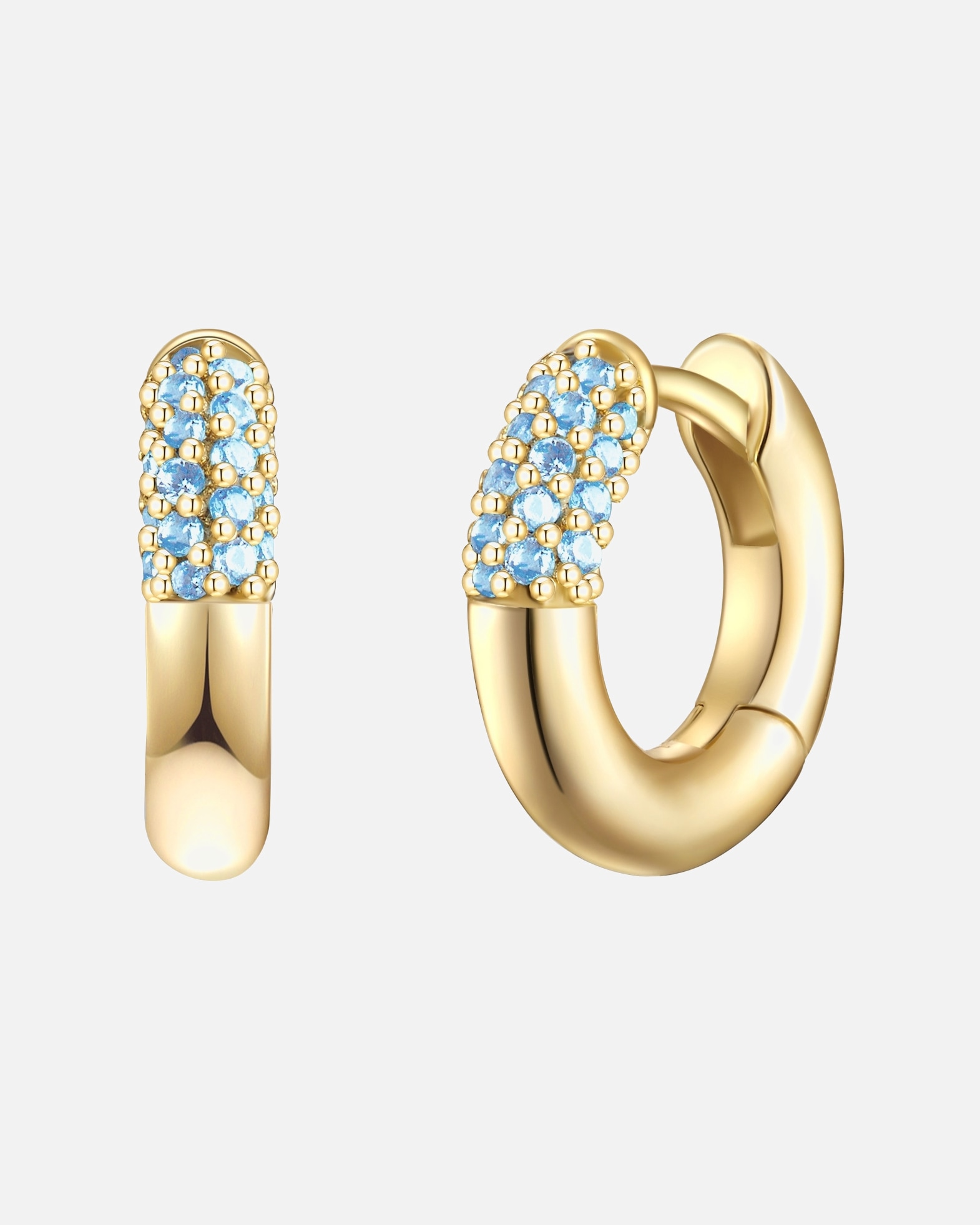 Boucle d'oreilles for FemmeGlanzstücke MünchenCréoles en argent Argent sterling Spinelle en Or jaune13,9 mm