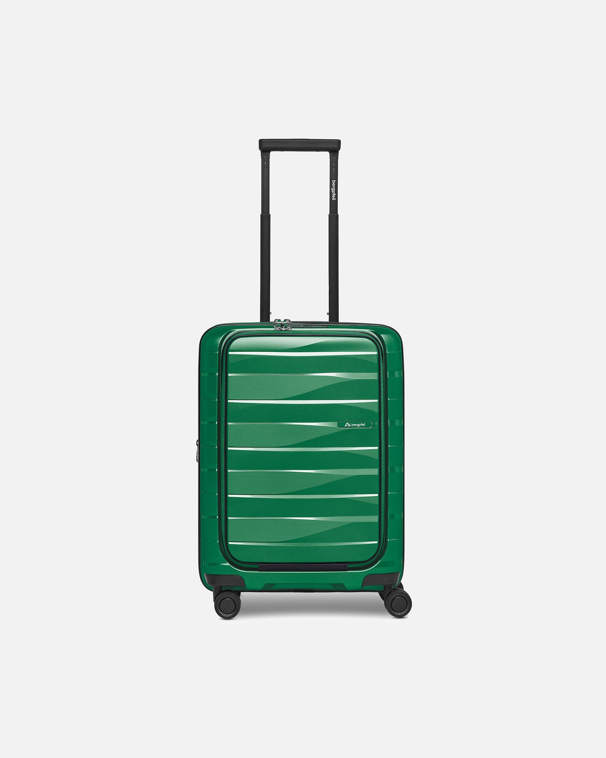 Handgepäckkoffer für Männlich bergpfeil Default Brand Line Travel 4 Rollen Kabinentrolley 55 cm Laptopfach mit Dehnfalte emerald green metallic