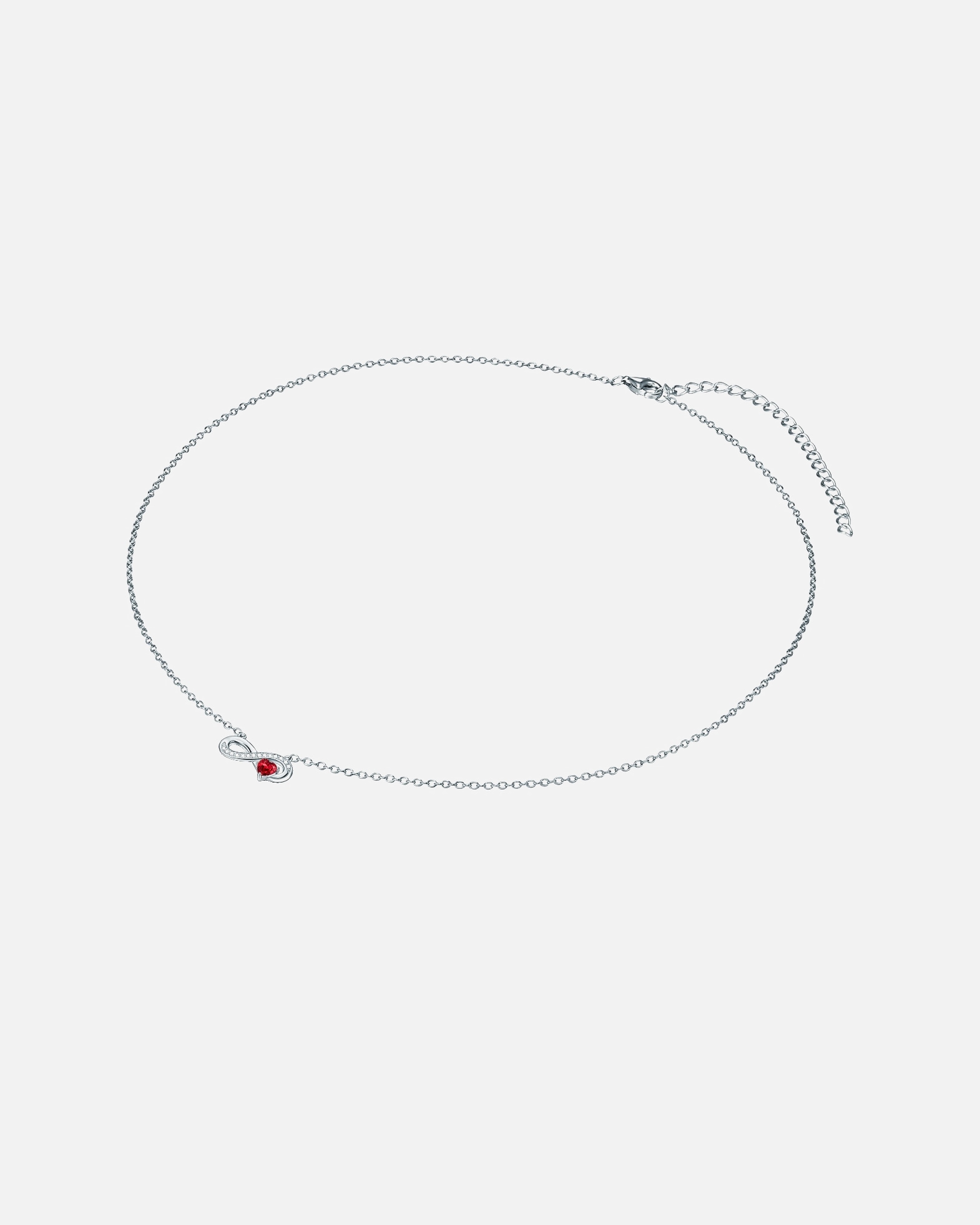 Collier for FemmeRafaela DonataCollier en argent Infinity/coeur Argent sterling Oxyde de zirconium (CZ) en Argent42,0 cm Basiskette + 7,0 cm Verlängerung