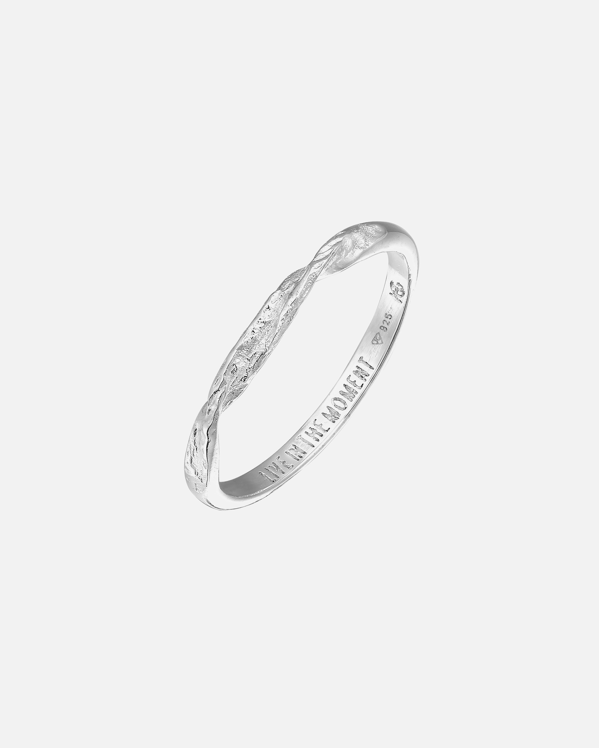 Ring für Weiblich Haze & Glory Default Brand Line Bandring gedreht - Moment 925 Silber 54