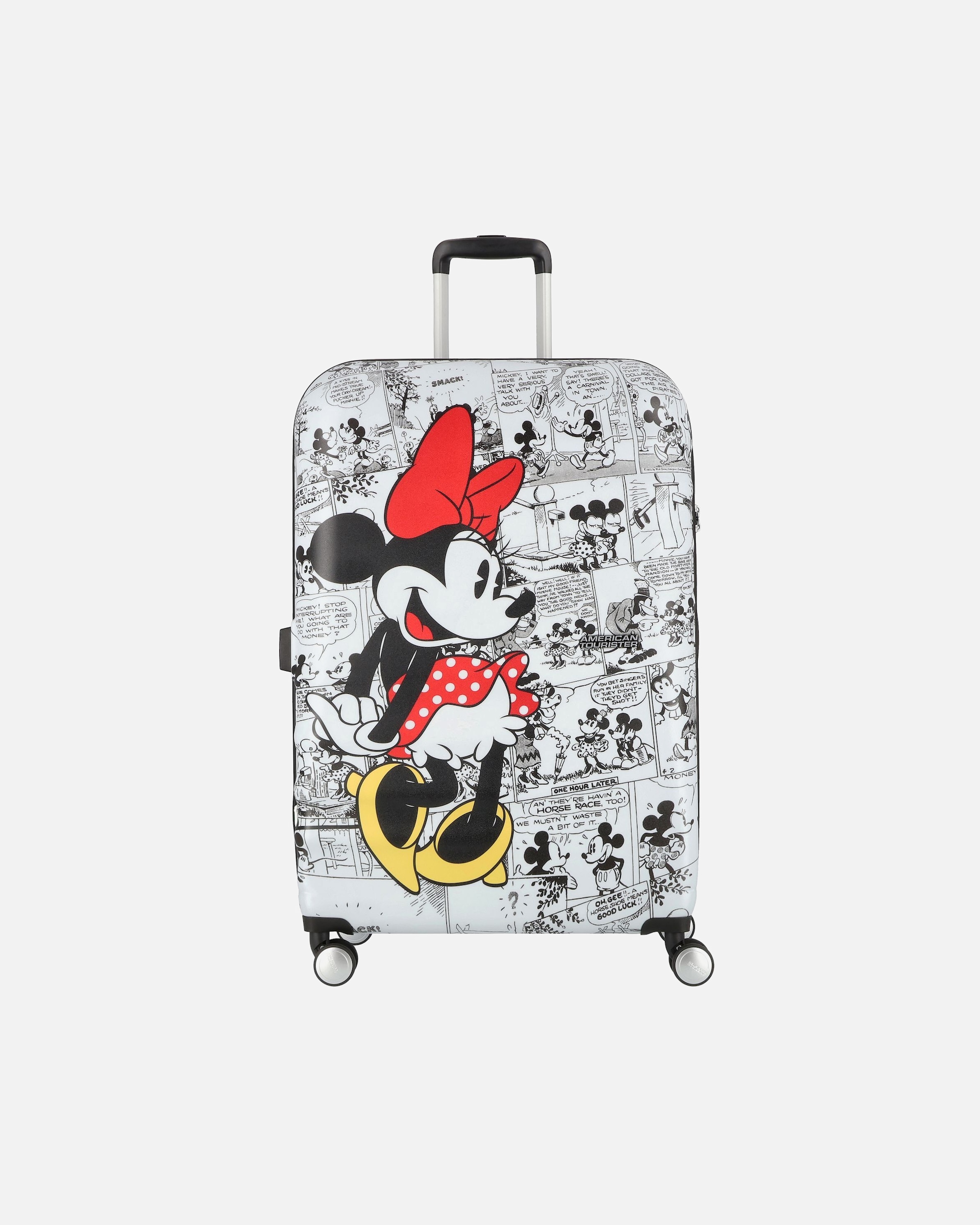 Valise trolley for HommeAmerican TouristerWavebreaker Disney 4 roulettes Trolley 77 cmminnie comics white