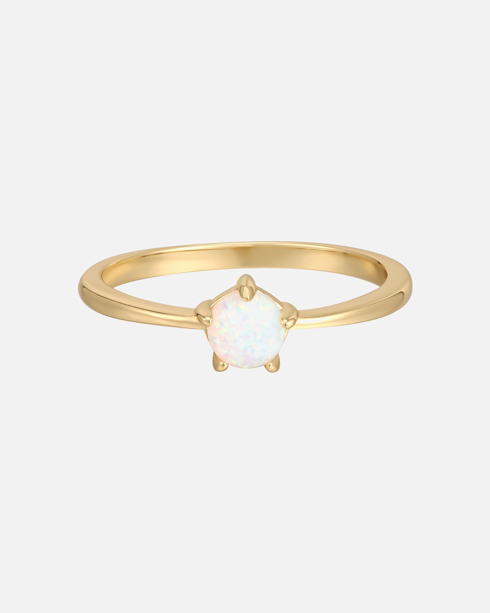 Ring für Weiblich Rafaela Donata Ring aus Sterling Silber in Gelbgold mit Opal (synth.) 60