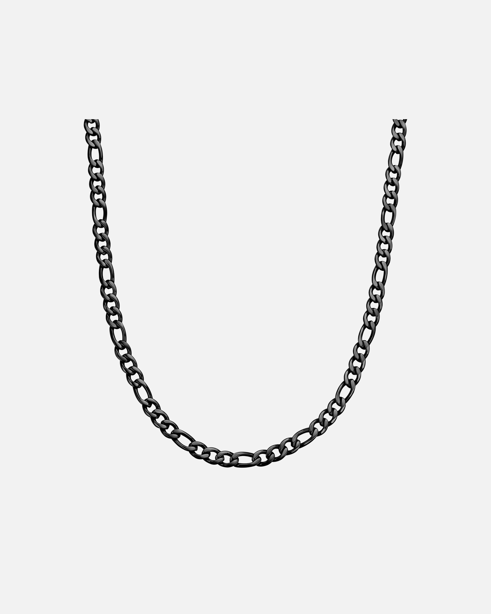 Collier for HommeChaîne en Acier inoxydable en Noir55 cm