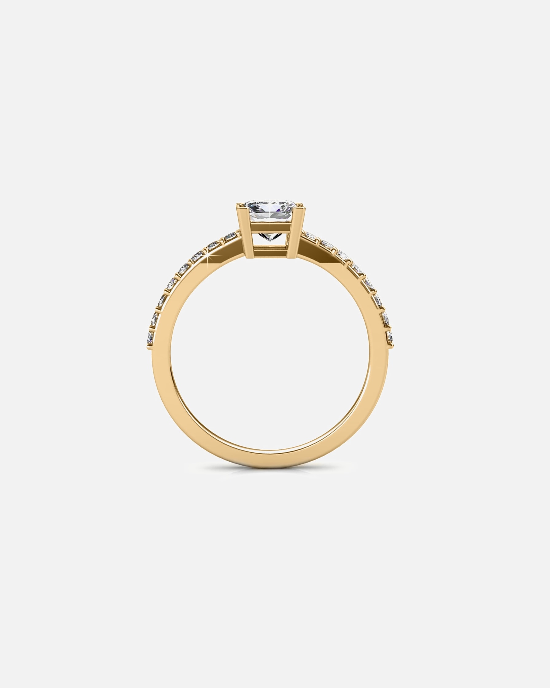 Ring für Weiblich MYC-Paris Einfacher quadratischer Ring Golden - 52