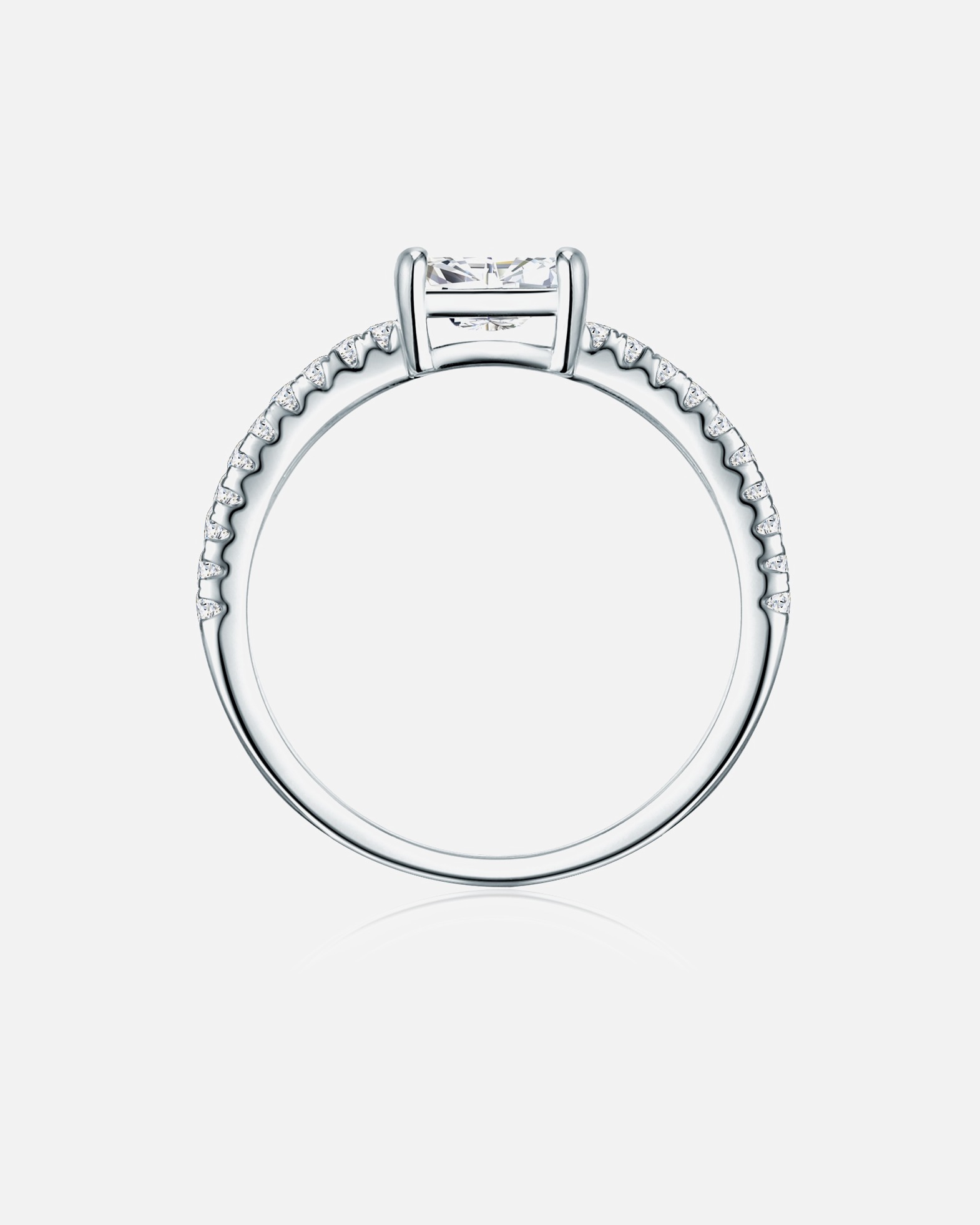 Bague for FemmeTrilaniBague en argent Argent sterling Oxyde de zirconium (CZ) en Argent54