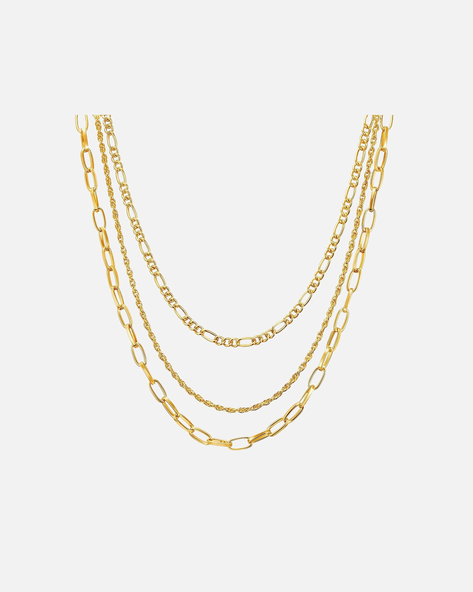 Collier for FemmeLulu & JaneChaîne Alliage de fer en Or jaune41,0 cm/47,0/53,0 cm Basiskette + 7,0 cm