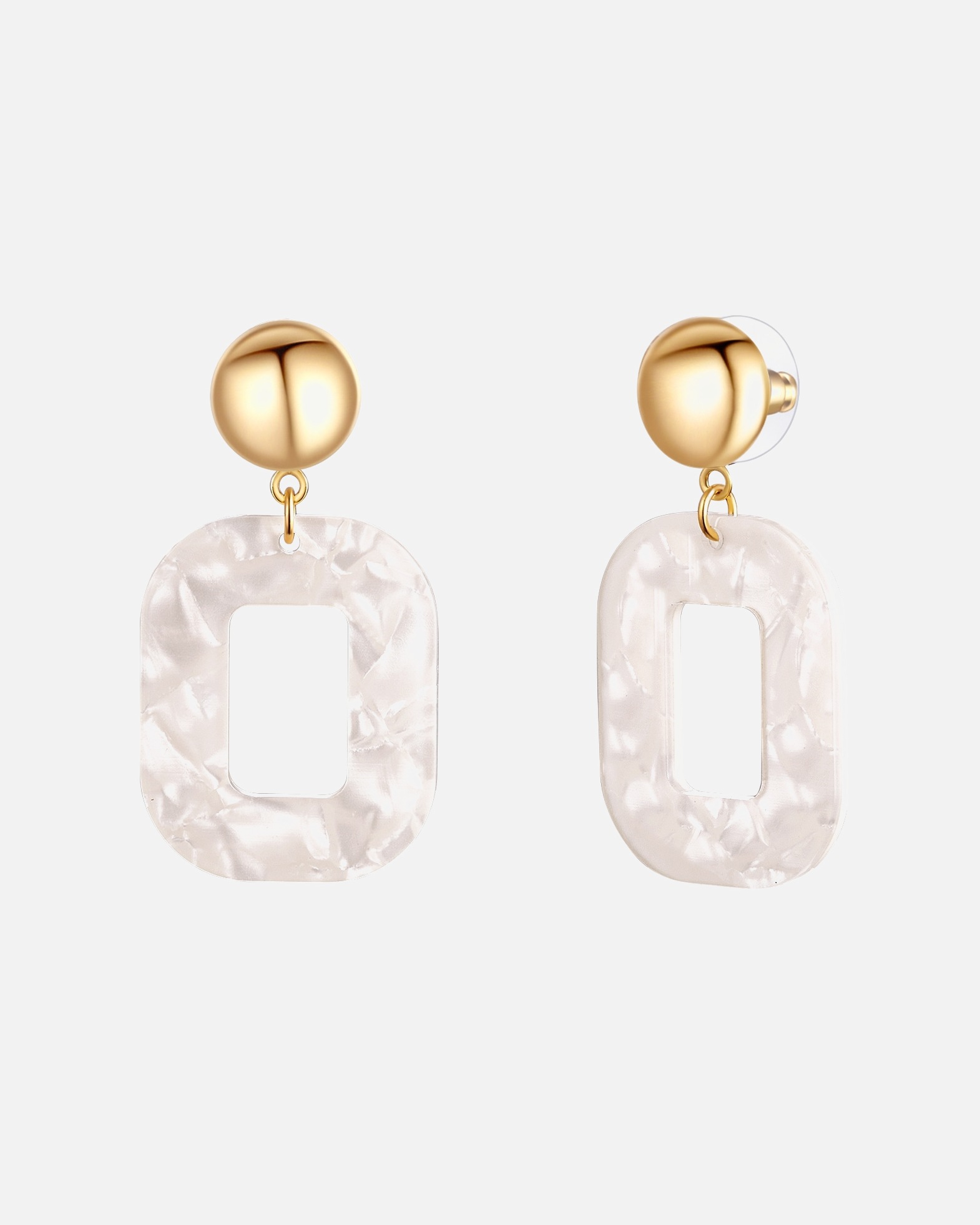 Boucle d'oreilles for FemmeBoucles d´oreilles Alliage de fer Acrylique en Or jaune47,5 mm