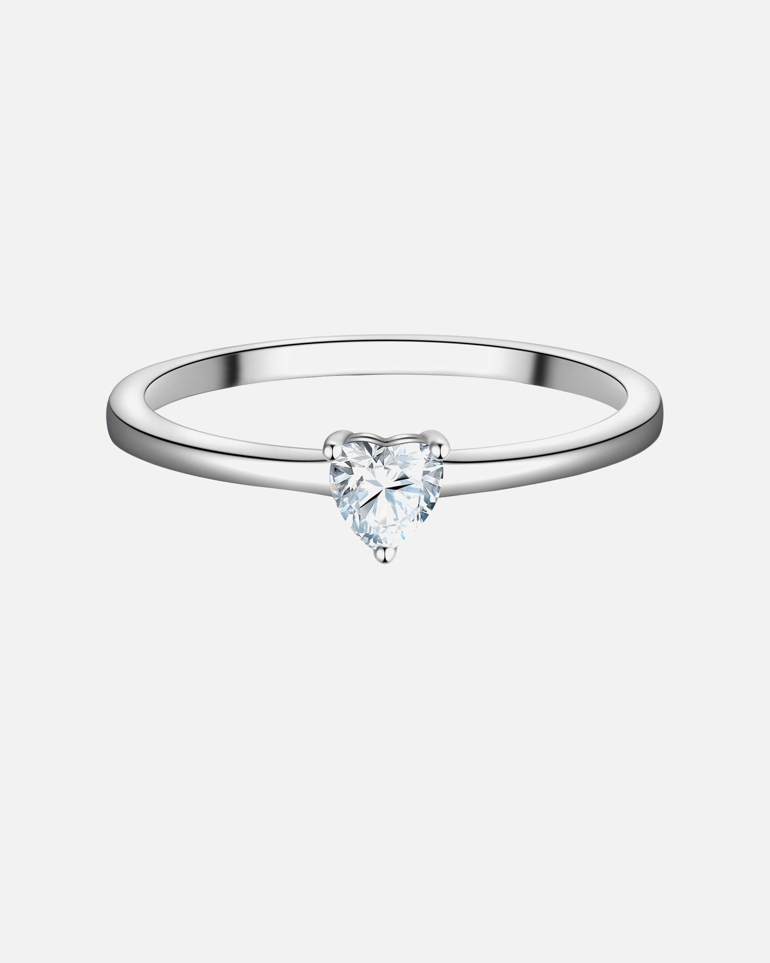 Bague for FemmeTrilaniBague Cœur en Argent Sterling en argent avec Zirconium56