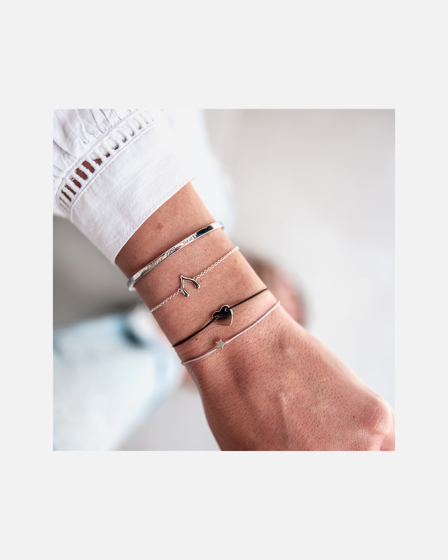 Bracelet for FemmeGlanzstücke MünchenBracelet en tissu Étoilé Argent sterling en Argent15,0 - 22,0 cm, flexibel einstellbar