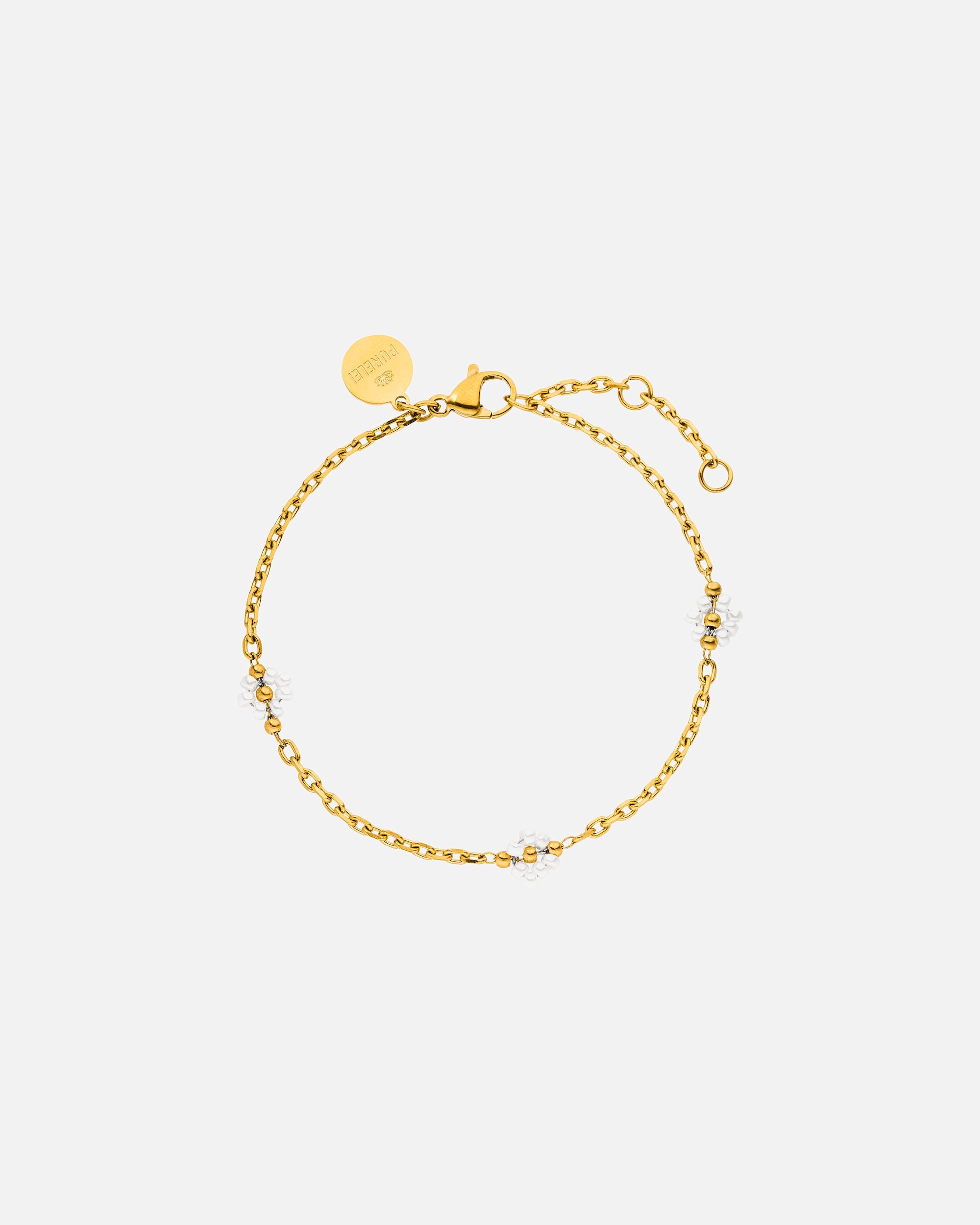 Armband für Weiblich Purelei Linen Blossom Armband 100% Edelstahl Gold