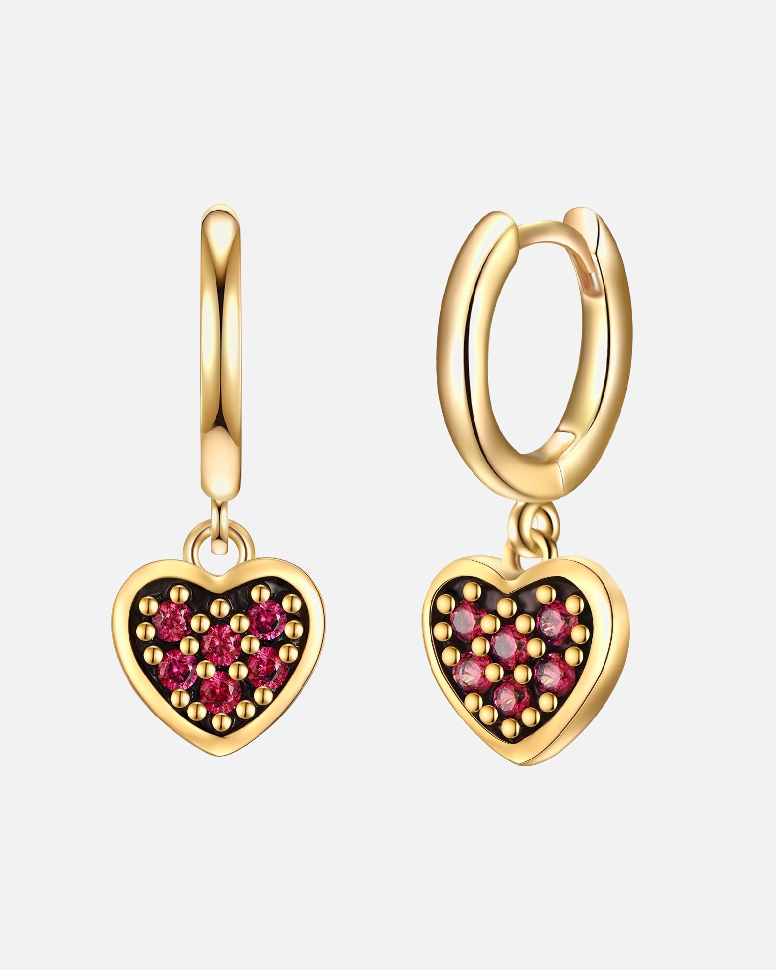 Créoles for FemmeGlanzstücke MünchenBoucles d´oreilles Coeur en Argent sterling en Or jaune19,3 mm