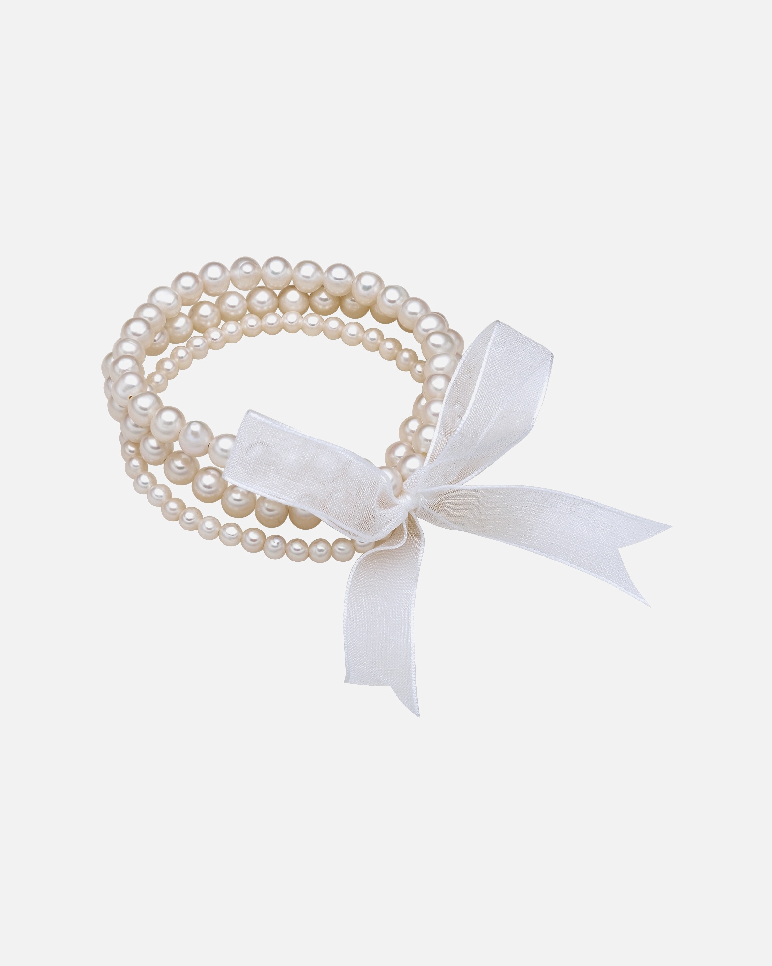 Armband für Weiblich Lulu & Jane Perlen-Armband Süßwasser-Zuchtperle in Weiß 19,0 cm