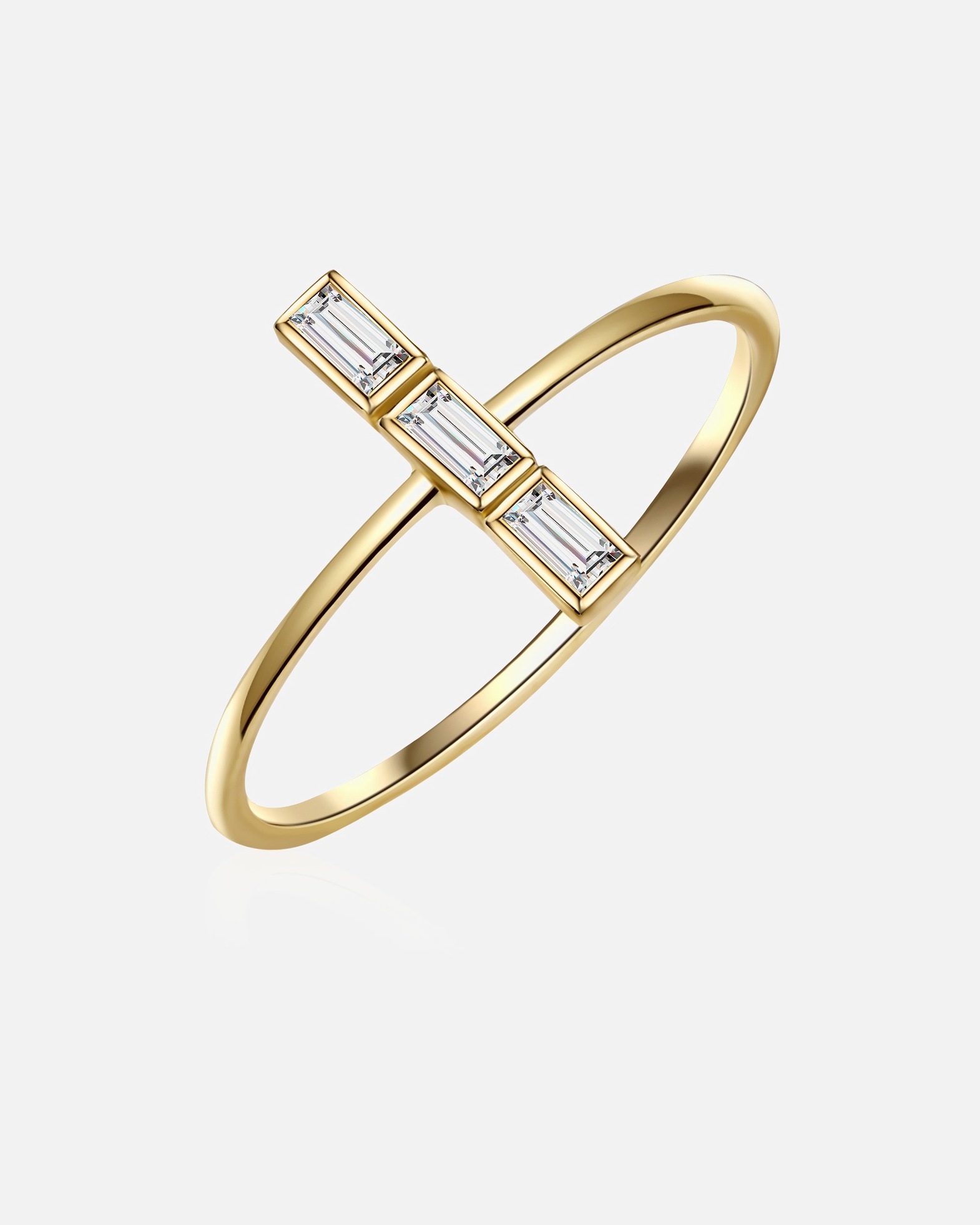 Bague for FemmeGlanzstücke MünchenBague en argent Argent sterling Oxyde de zirconium (CZ) en Or jaune50