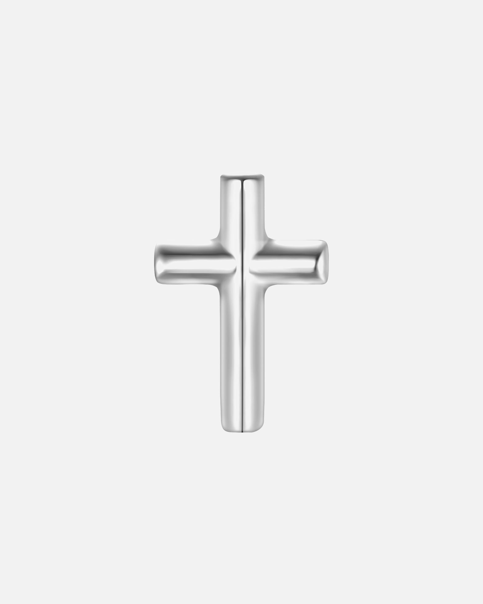 Ohrringe für Weiblich Glanzstücke München Ohrstecker Kreuz aus Sterling Silber in Silber 6,3 mm