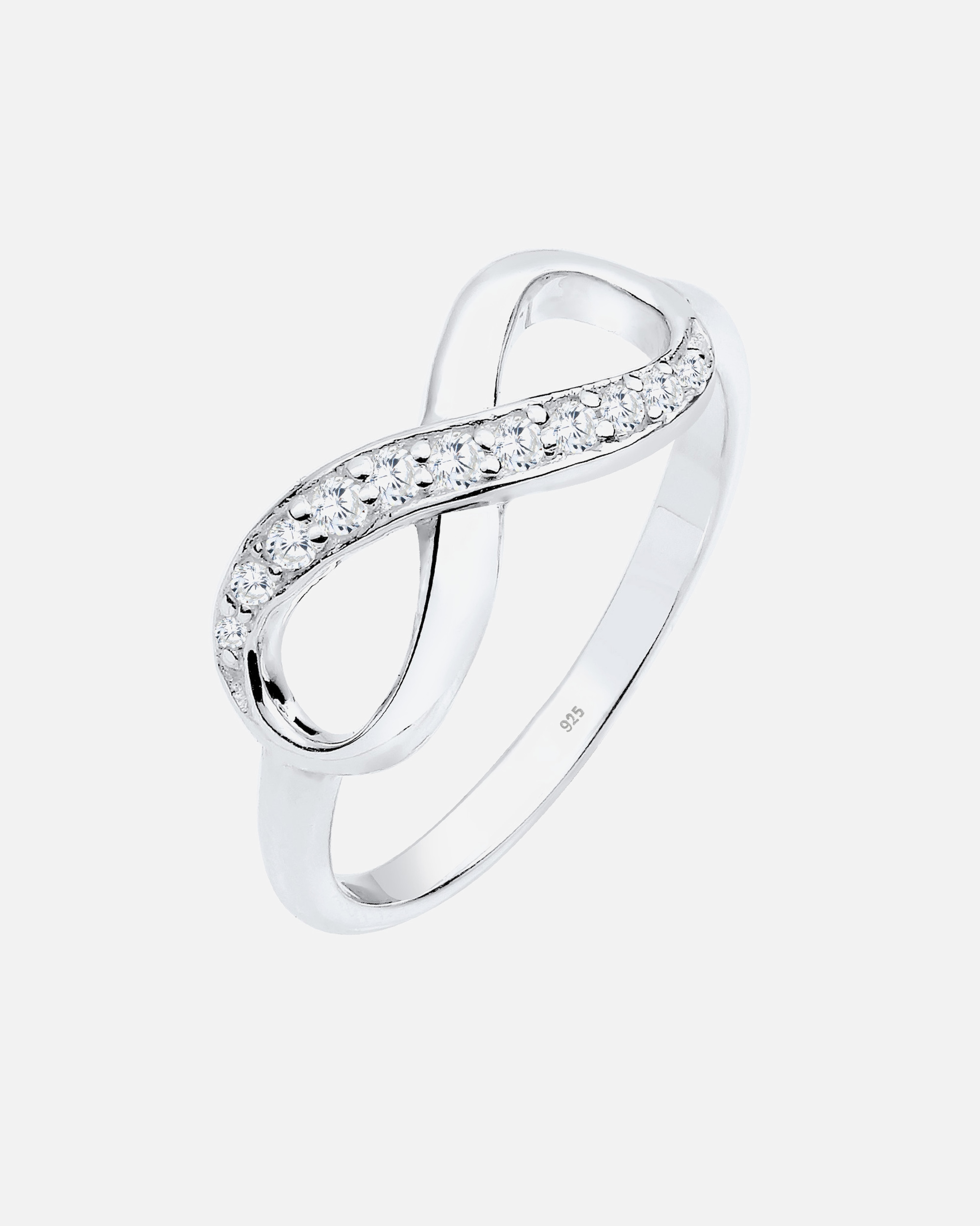 Ring für Weiblich Elli Infinity Zirkonia Eye Catcher 925 Sterling Silber 58