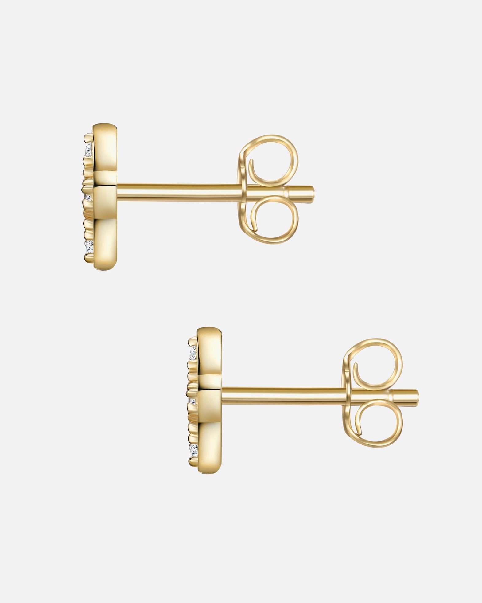 Boucle d'oreilles for FemmeGlanzstücke MünchenPuces d'oreilles en argent Étoilé Argent sterling Oxyde de zirconium (CZ) en Or jaune6,3 mm