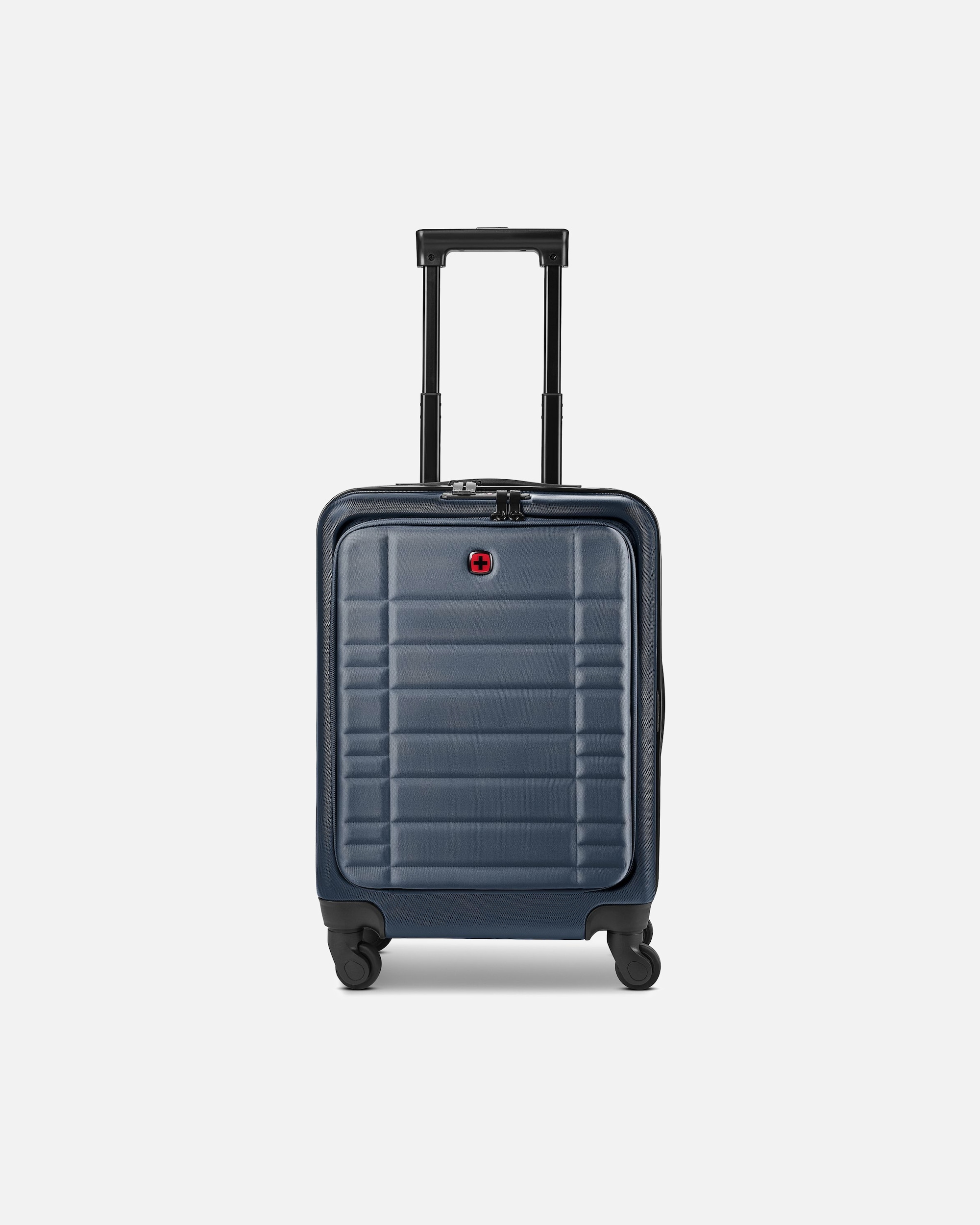 Handgepäckkoffer für Männlich Wenger Amplar Evo 4 Rollen Kabinentrolley S 53 cm Laptopfach navy blue