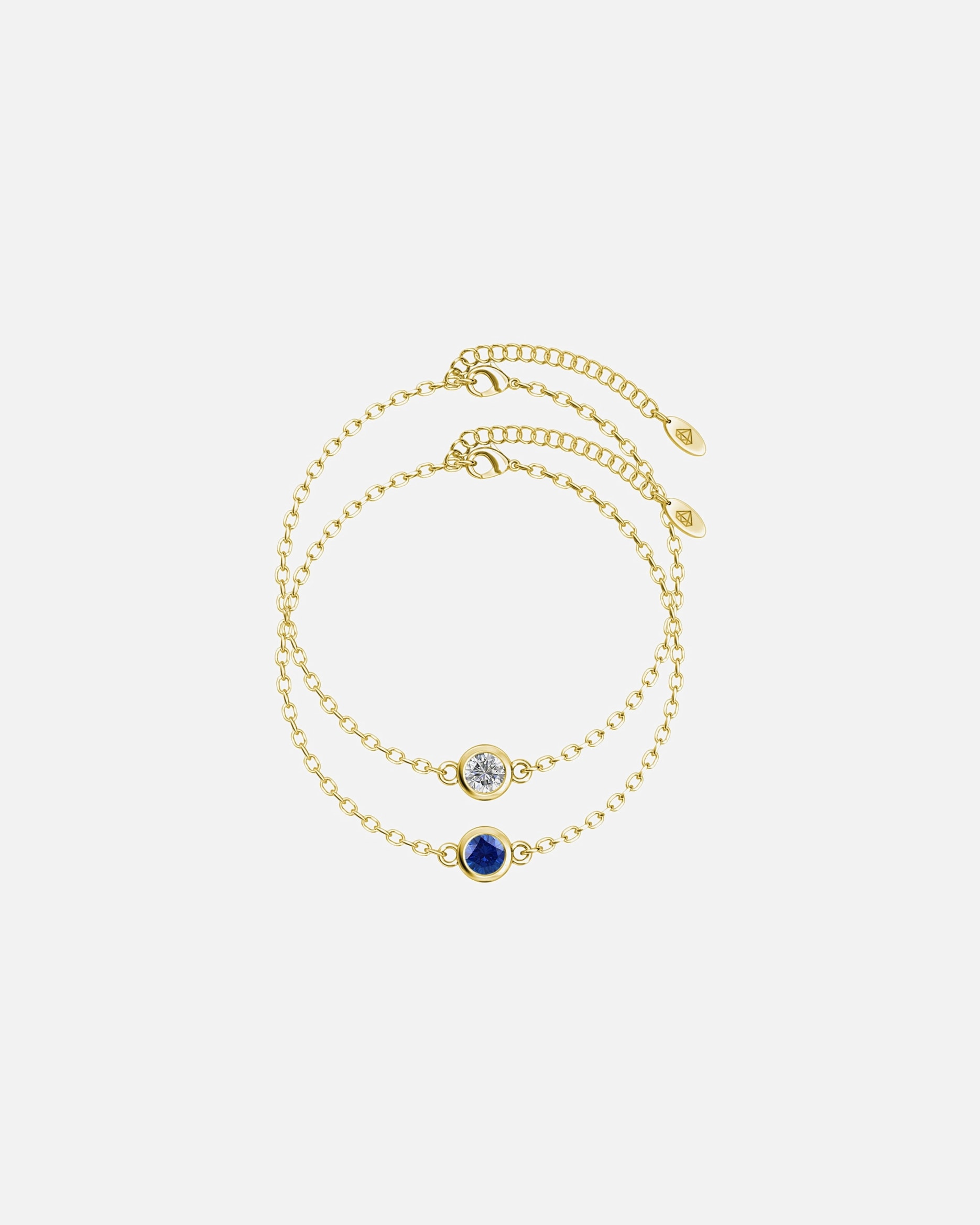 Armband für Weiblich MYC-Paris Geburtsstein-Armband Geburtssteinarmbänder – Gold, Kristall und Blau