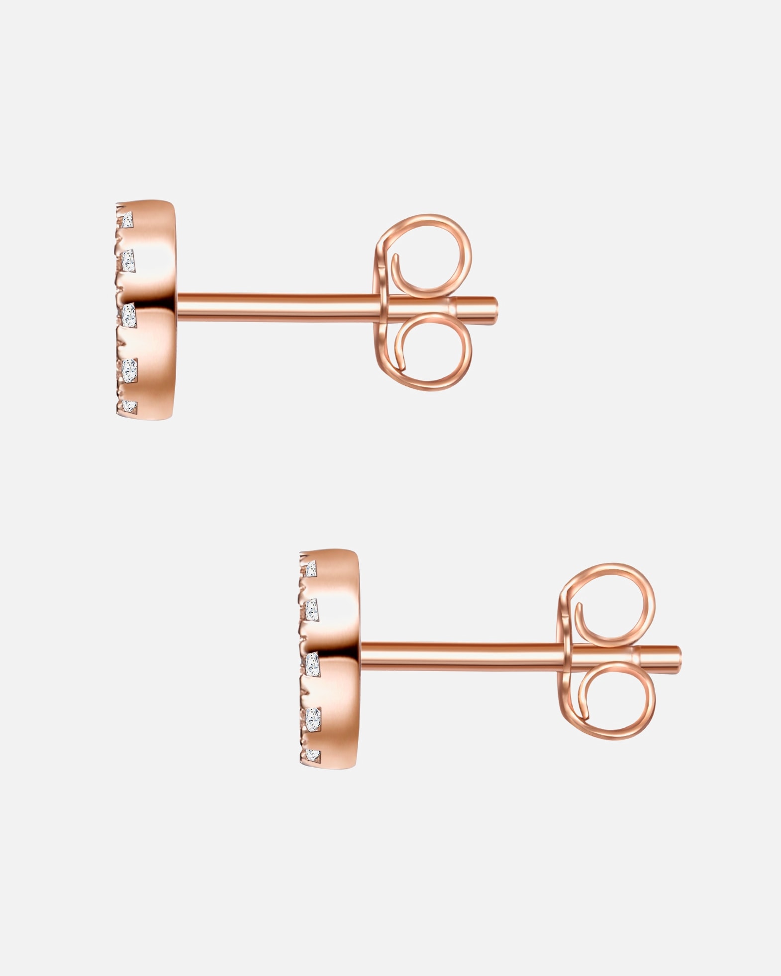 Boucle d'oreilles for FemmeGlanzstücke MünchenPuces d'oreilles en argent Cercle Argent sterling Oxyde de zirconium (CZ) en Or rose5,7 mm