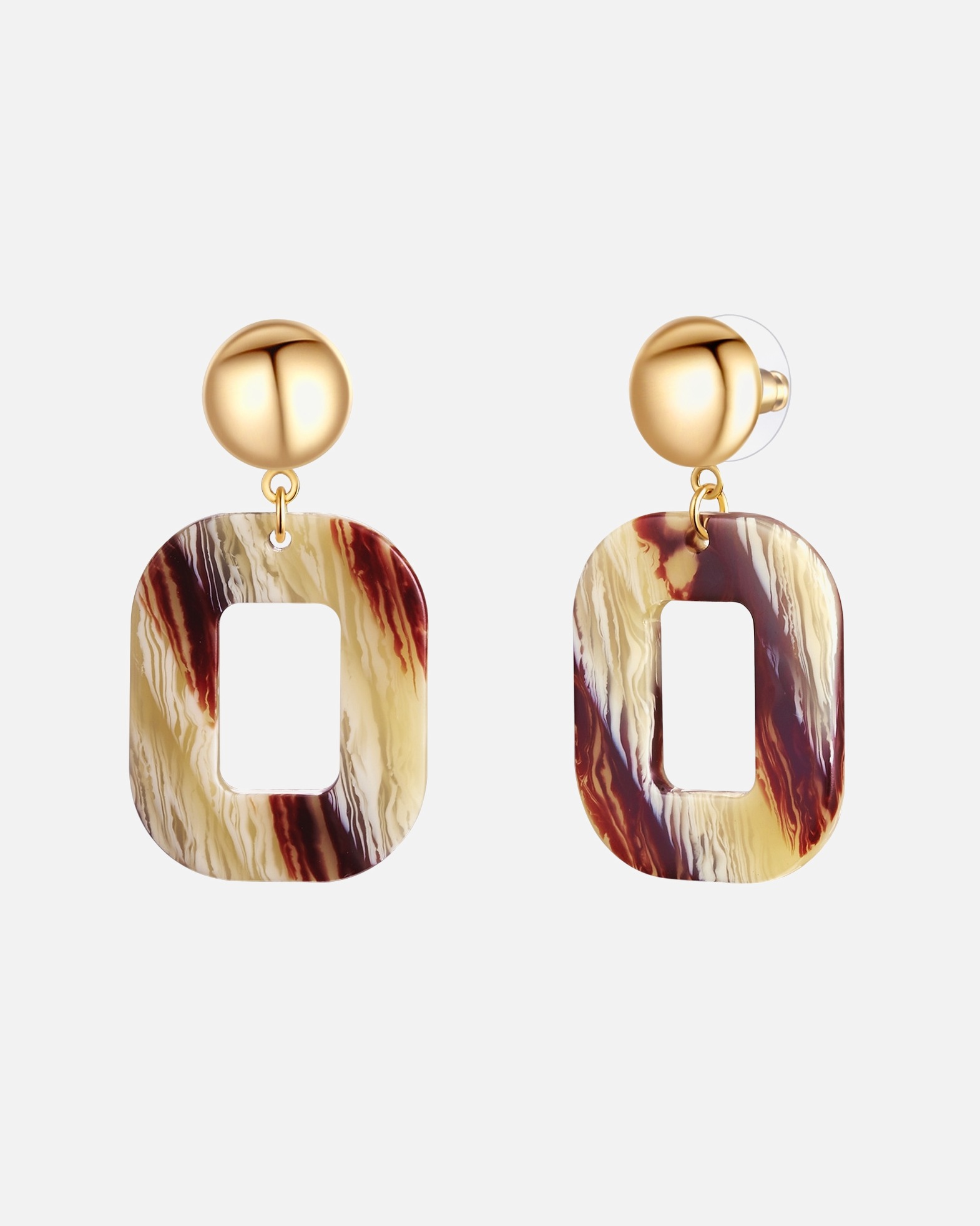 Boucle d'oreilles for FemmeBoucles d´oreilles Alliage de fer Acrylique en Or jaune47,5 mm