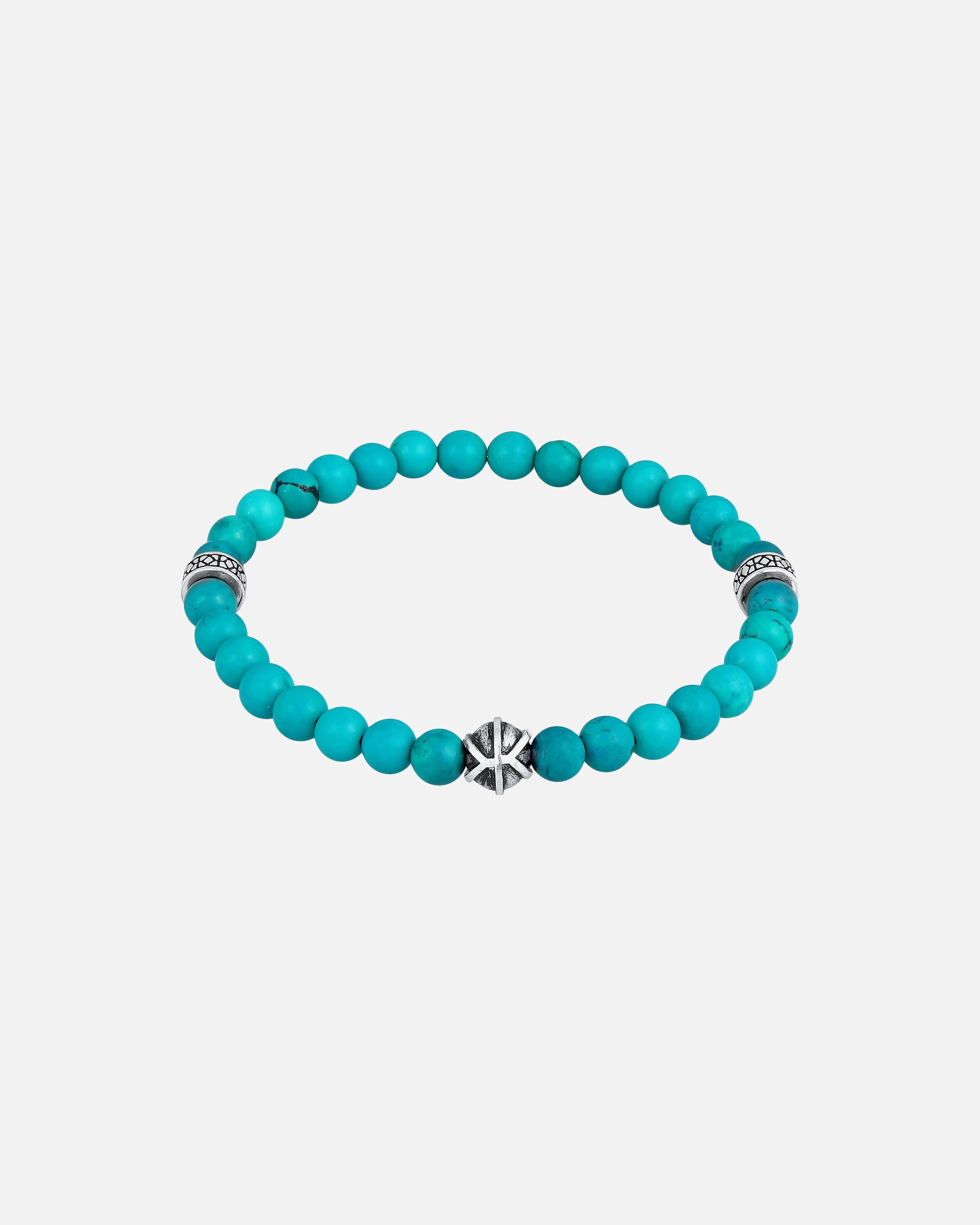 Bracelet for HommeKUZZOIHommes perles avec Howlite en argent sterling 92519