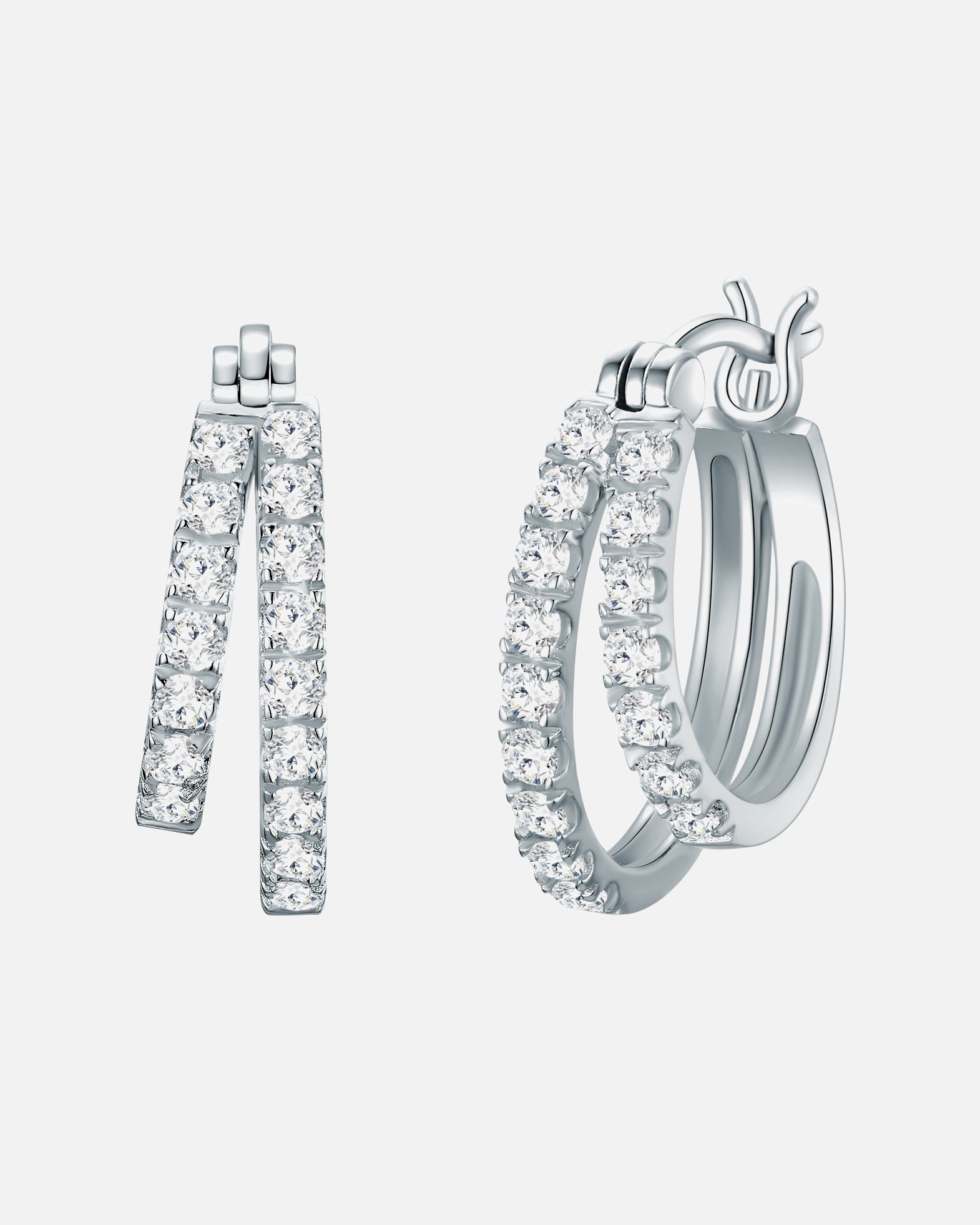 Créoles for FemmeBoucles d´oreilles Argent sterling Oxyde de zirconium (CZ) en Argent22,1 mm