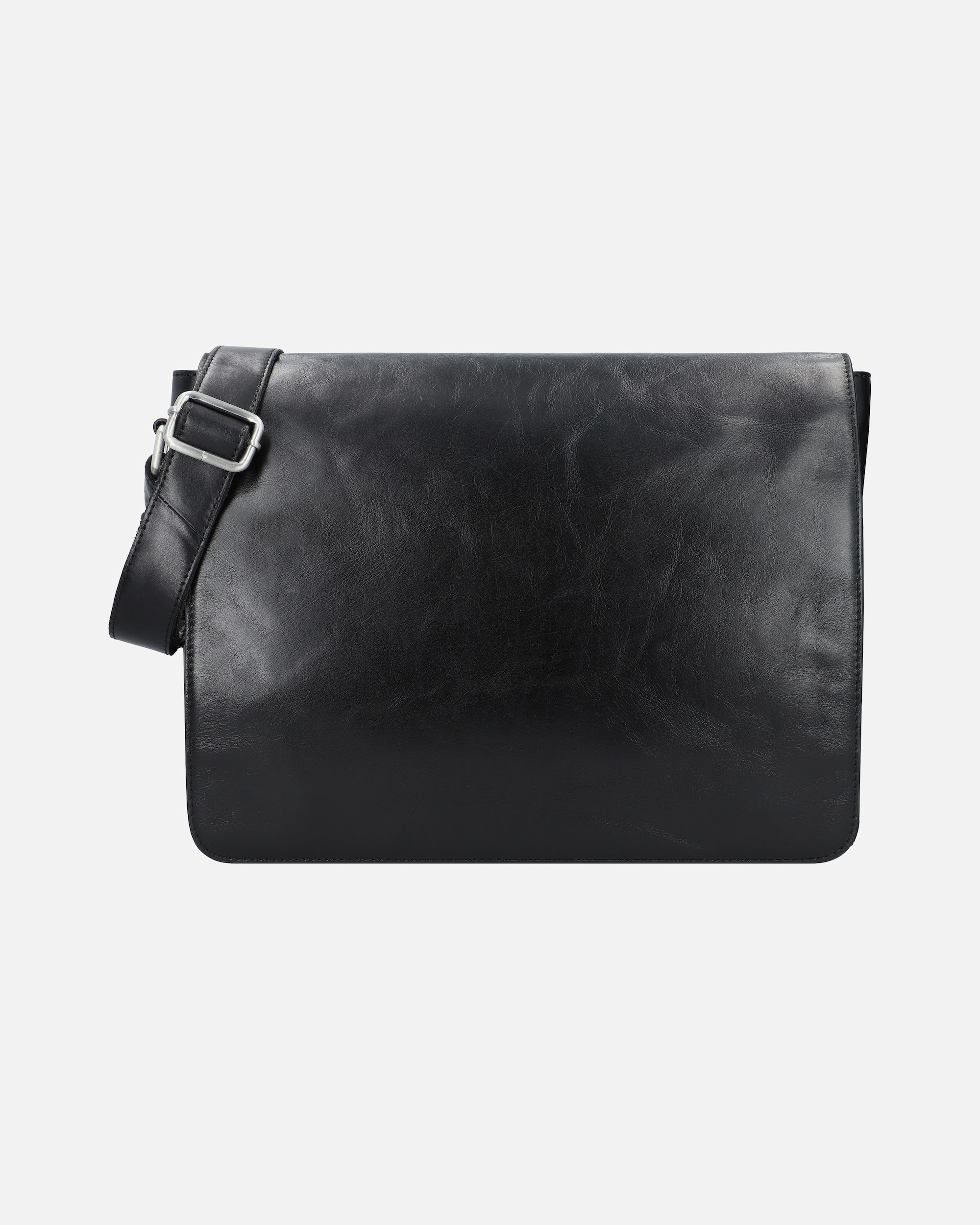 Laptoptasche für Männlich Leonhard Heyden Cambridge Messenger Leder 38 cm Laptopfach schwarz