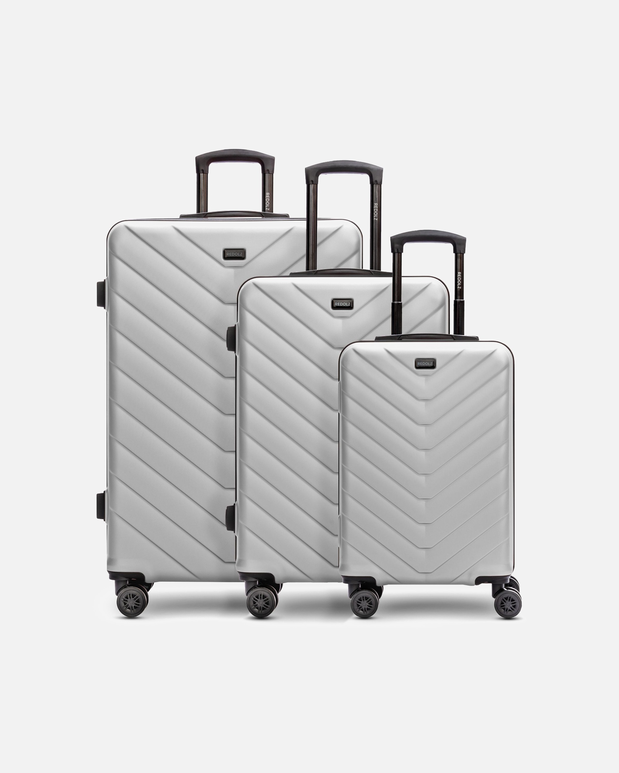 Koffer für Männlich Redolz Essentials 07 3-SET 4 Rollen Kofferset 3-teilig silver-colored 2