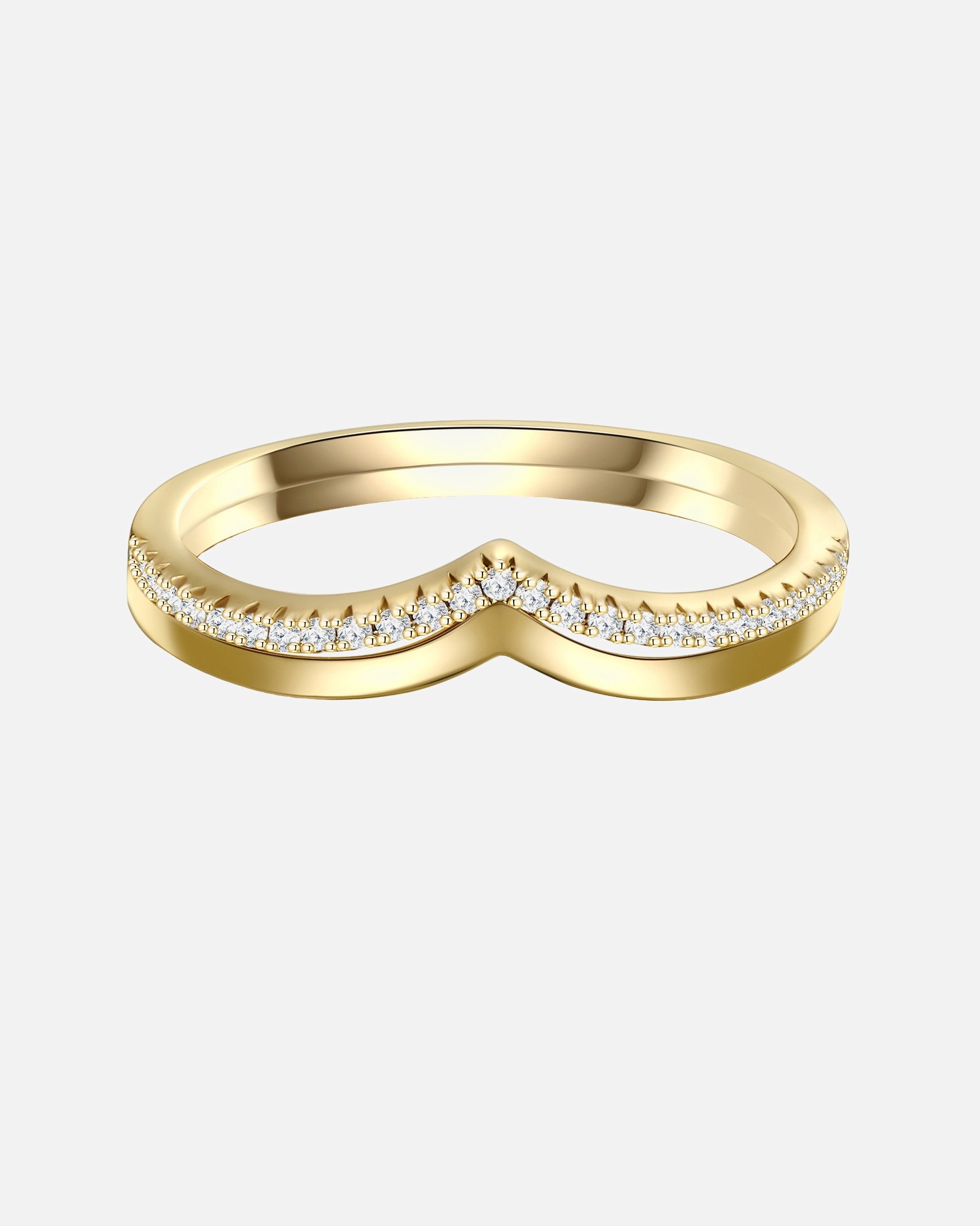 Bague for FemmeGlanzstücke MünchenBague en argent Argent sterling Oxyde de zirconium (CZ) en Or jaune56