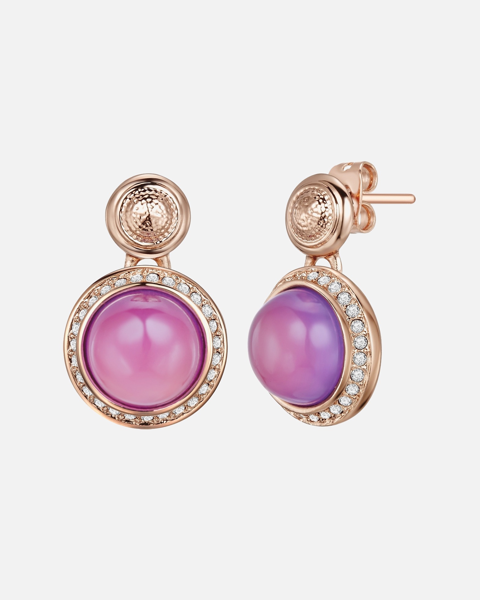 Boucle d'oreilles for FemmeClous d'oreilles à cristaux Swarovski® Métal Synthétique en Or rose20,7 mm