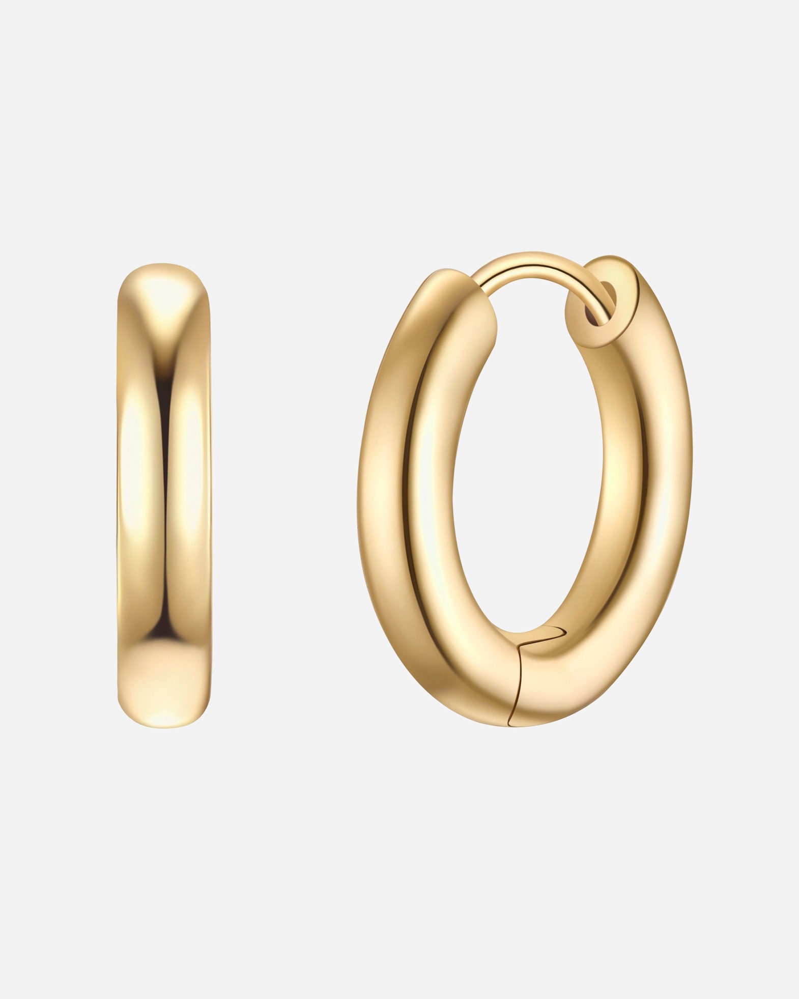 Créoles for FemmeCréoles en argent sterling en or jaune17,7 mm