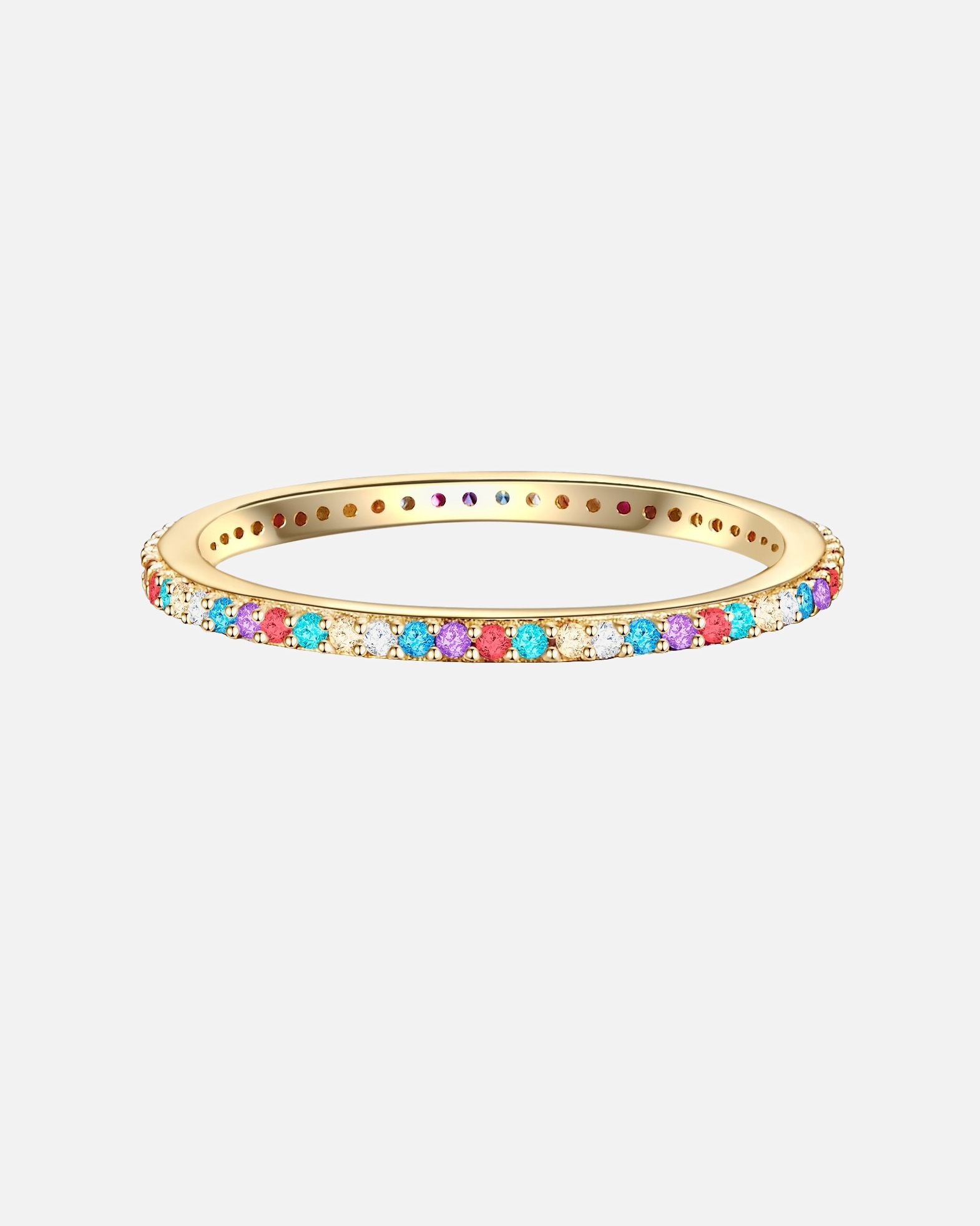 Bague for FemmeBague en argent Argent sterling Oxyde de zirconium (CZ) en Or jaune50