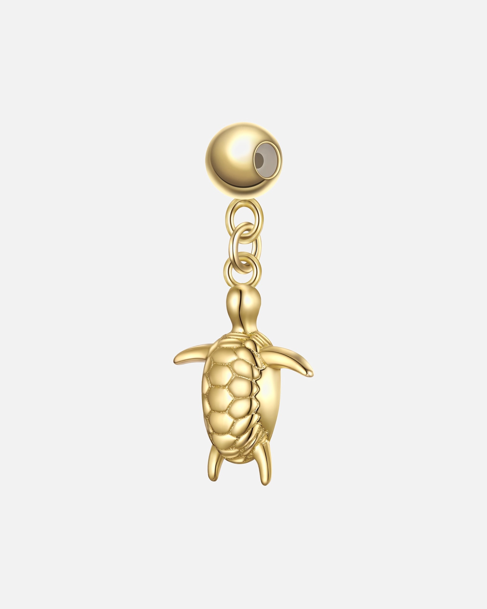 Pendentif for FemmeGlanzstücke MünchenBreloque fantaisie Tortue en Argent sterling en Or jaune19,6 mm