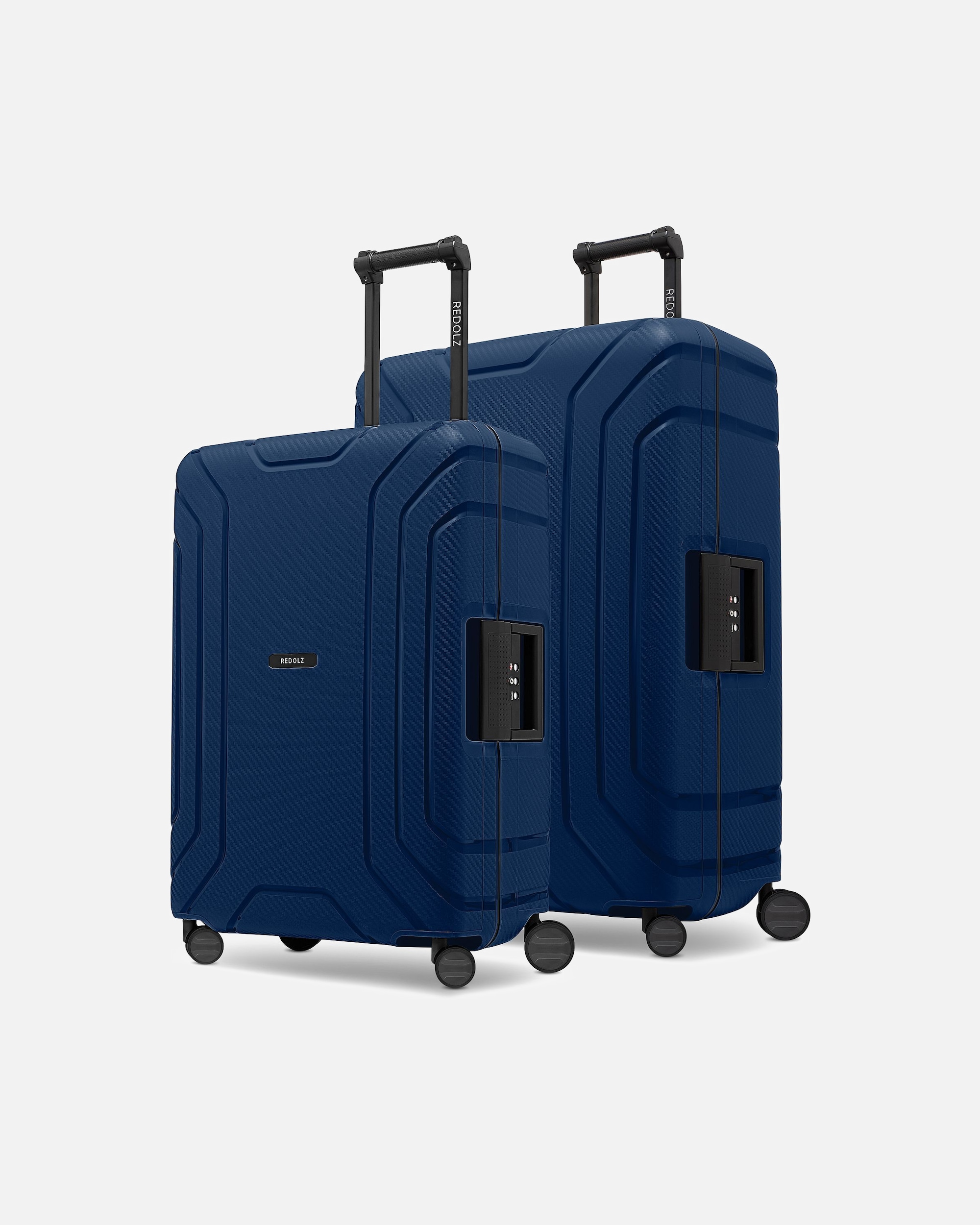 Koffer für Männlich Redolz Essentials 15 4-Rollen Kofferset 2tlg. mit Dreipunktverschluss navy blue
