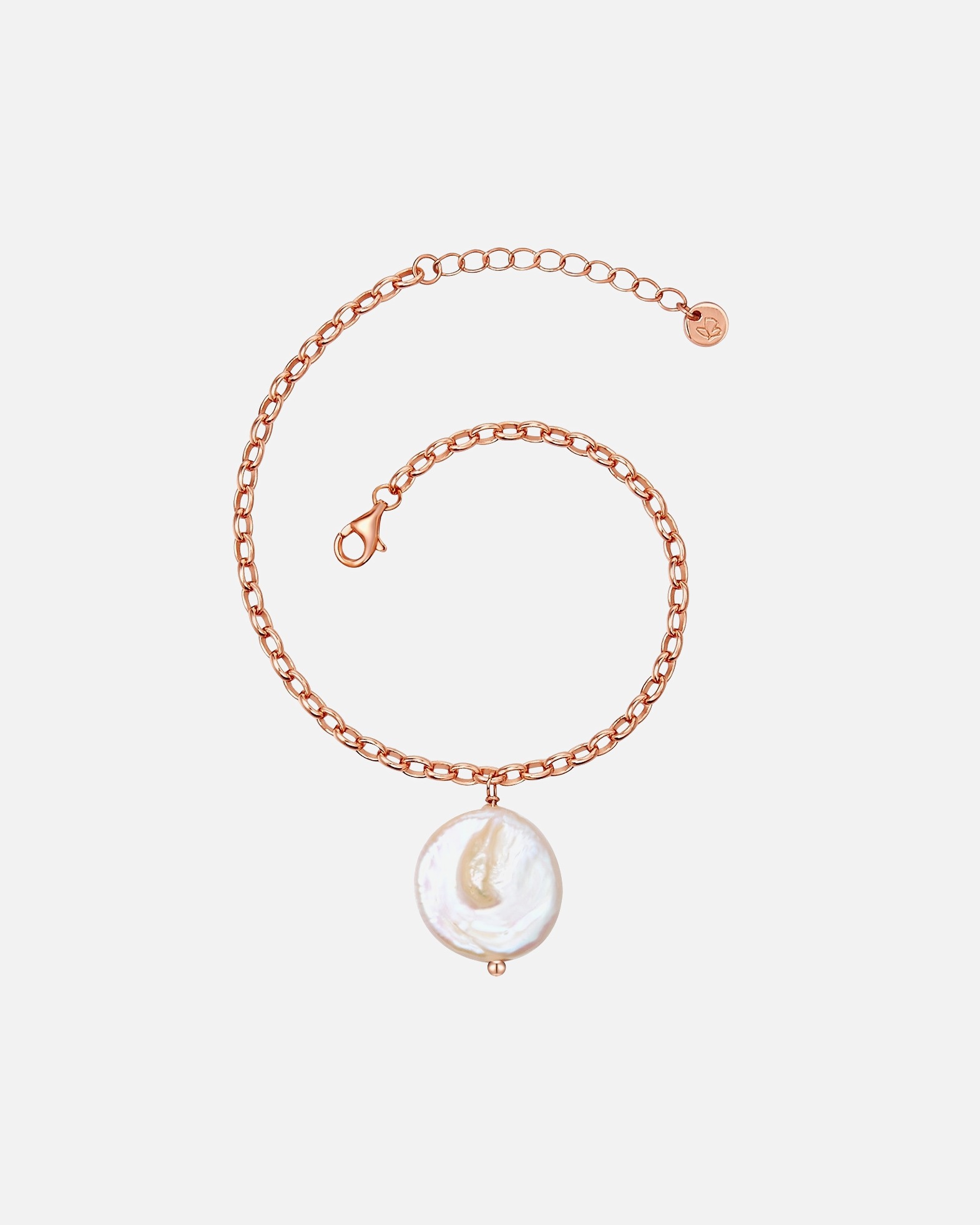 Bracelet for FemmeBracelet en argent Argent sterling Perle de culture d'eau douce en Or rose17,0 cm Basislänge + 3,0 cm Verlängerung