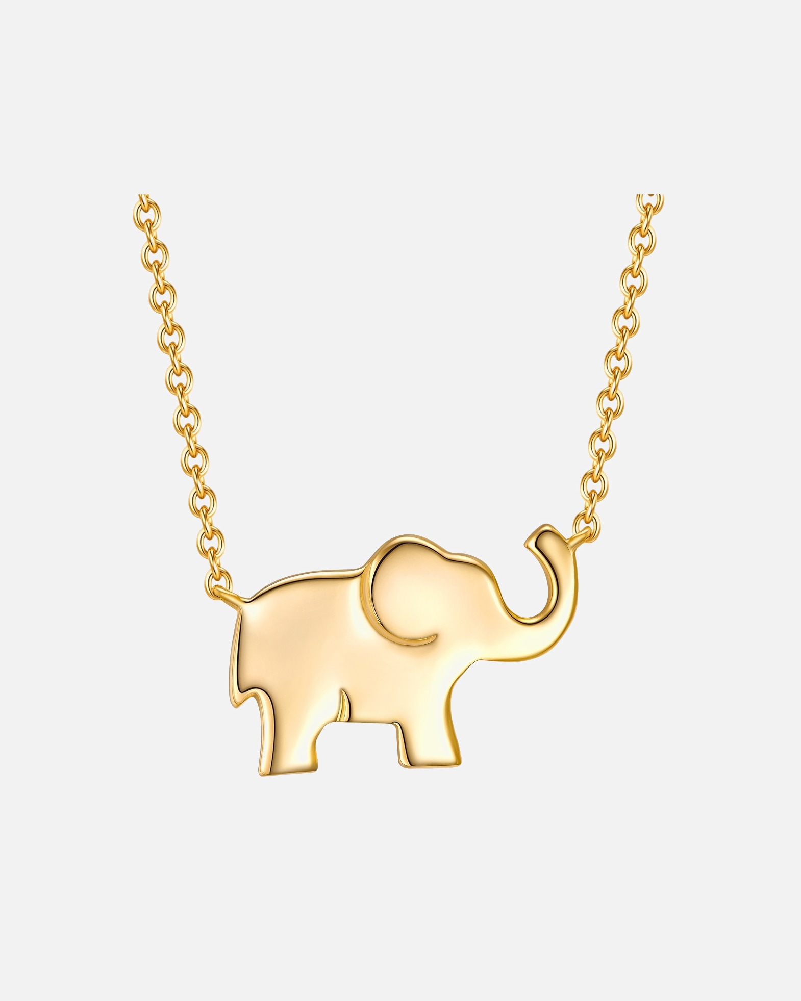 Halskette für Weiblich Rafaela Donata Halskette Elefant Sterling Silber in Gelbgold 40,0 cm Basiskette + 5,0 cm Verlängerung