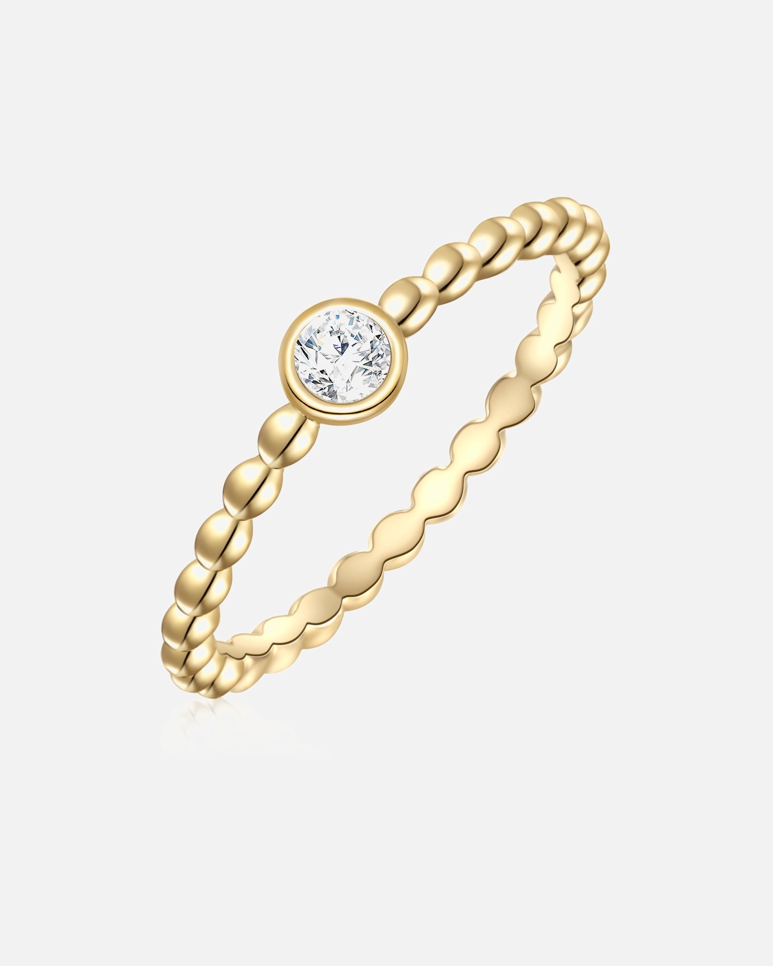 Bague for FemmeGlanzstücke MünchenBague en argent Argent sterling Oxyde de zirconium (CZ) en Or jaune58