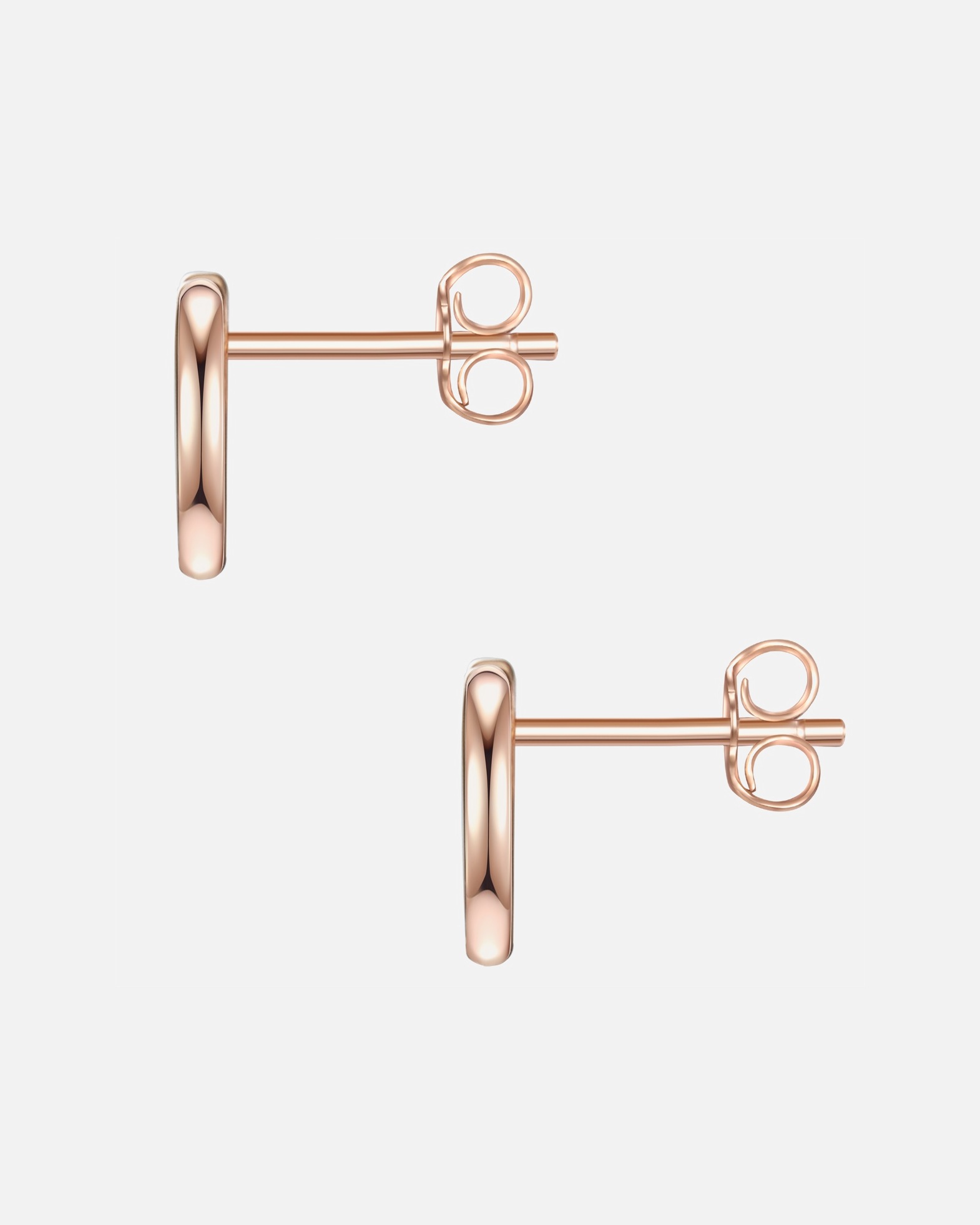 Ohrringe für Weiblich Glanzstücke München Ohrstecker Herz aus Sterling Silber in roségold 8,2 mm