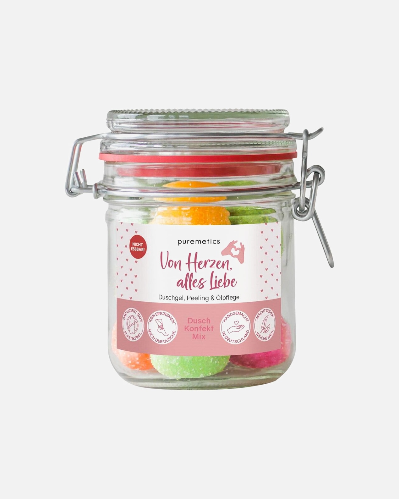 Duschgel für Weiblich puremetics Dusch-Konfekt Von Herzen, alles Liebe 200 g